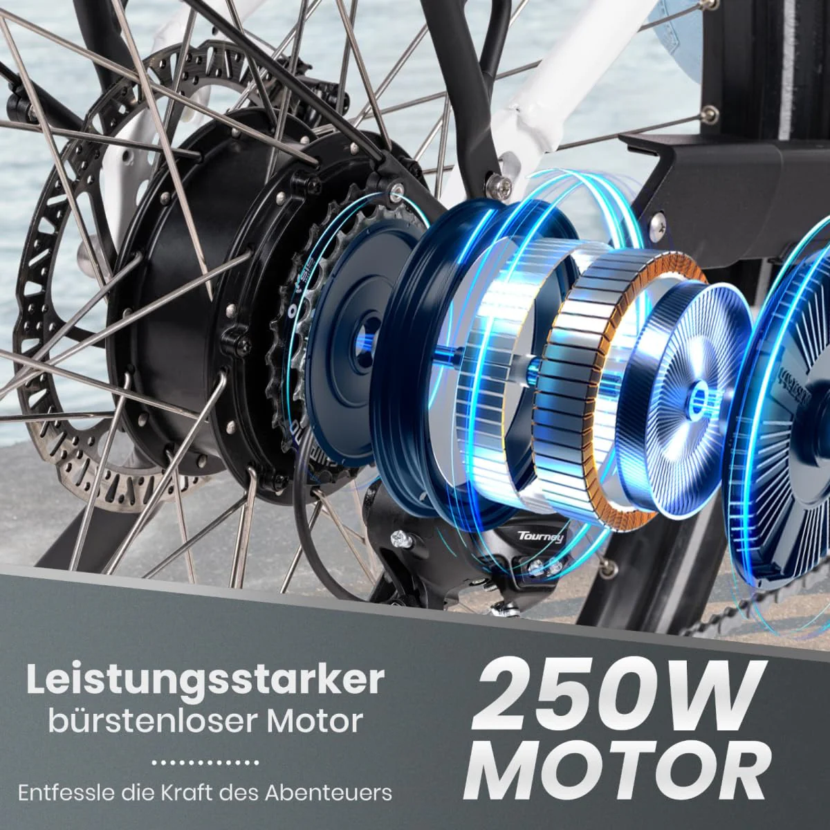 SAXXX E Bike Damen 28 Zoll Tiefeinsteiger mit 36V 13Ah Akku, Elektro Fahrrad Erwachsene mit Scheibenbremse, 7 Gang Kettenschaltung Pedelec mit Federgabel, Gepäckträger für Damen/Frauen Herren/Männer - Image 4