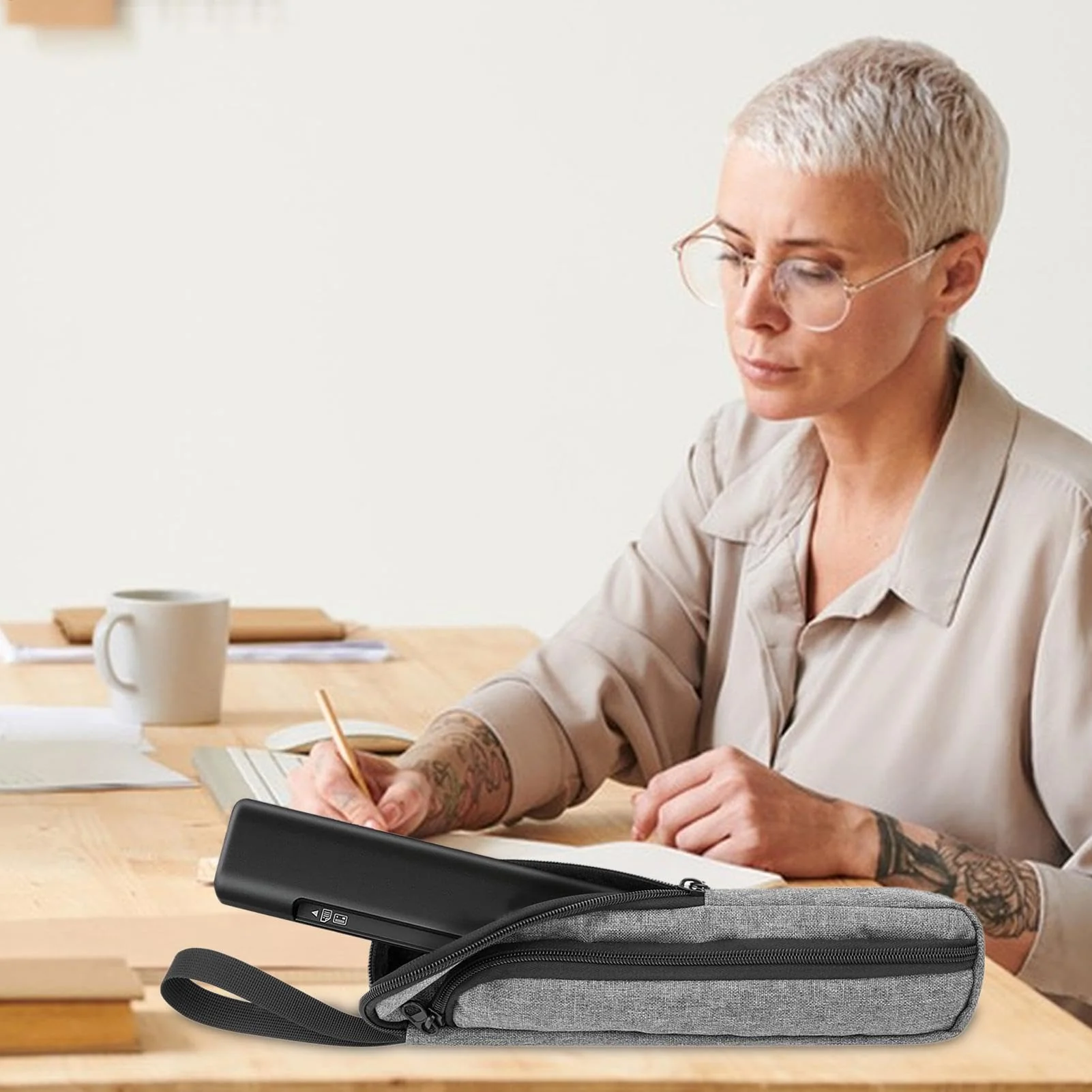 Scanner-Aufbewahrungstasche, Hand-Scanner-Hülle, staubdichter Scanner-Organizer, staubdicht, benutzerfreundlich, 30,50 x 7 x 3 cm, für Zuhause und Reisen, Camping - Image 2