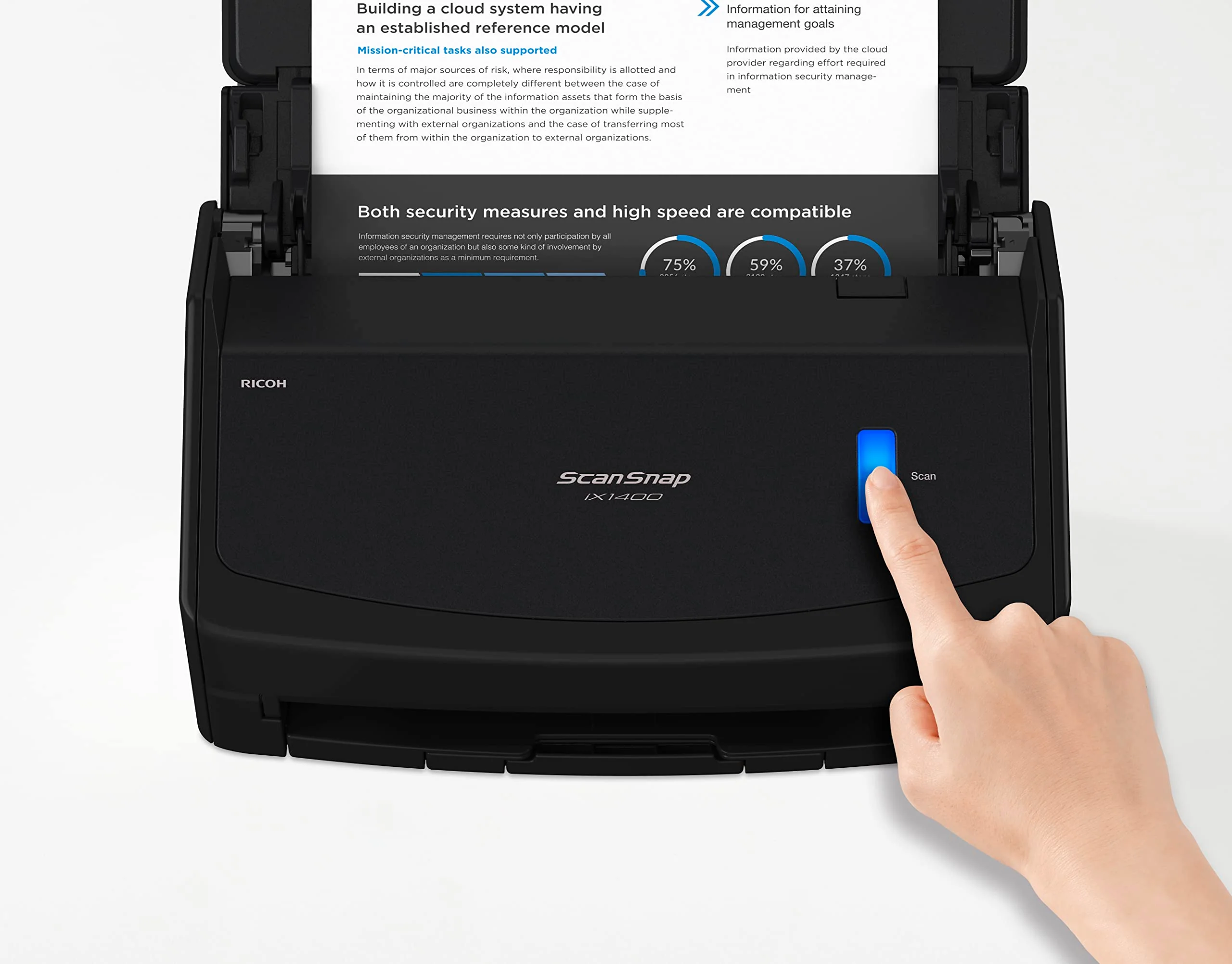 ScanSnap iX1400 Desktop Dokumentenscanner (Schwarz) - A4, Duplex, USB 3.2 mit ADF - Image 6