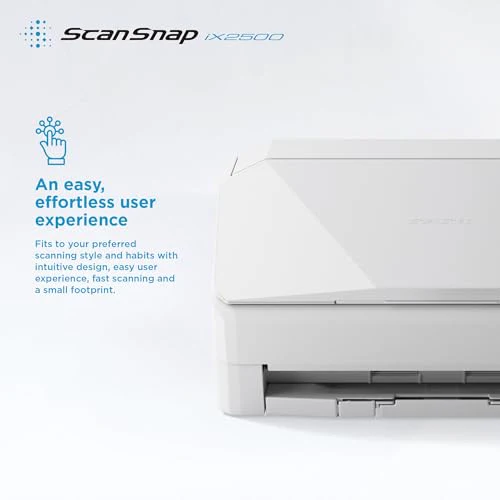 ScanSnap iX2500 Weiß – Ultraschneller Duplex-Scanner mit 45 S./Min., 100-Blatt-ADF, 600 DPI, 5″ Touchscreen, WLAN/Bluetooth/USB-Konnektivität - Image 2