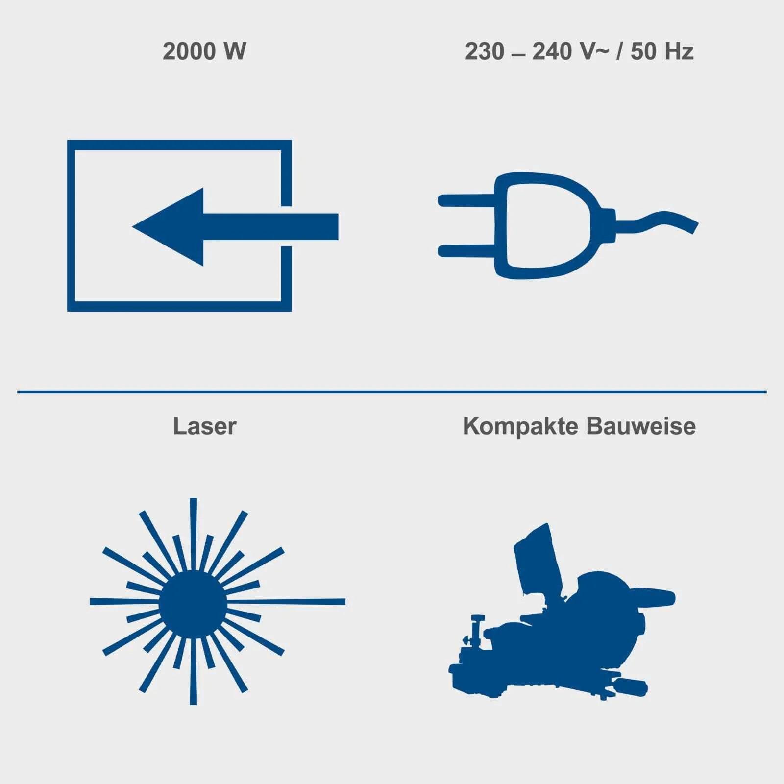 Scheppach HM216SPX Kapp-Zug-Gehrungssäge Kappsäge 2000 W, inkl. 2. Ø 210 mm Sägeblatt | 65 mm Schnitthöhe | 34 cm Schnittbreite| mit Laser, Aluauflagen, Drehtisch mit Schnellarretierung - Image 2