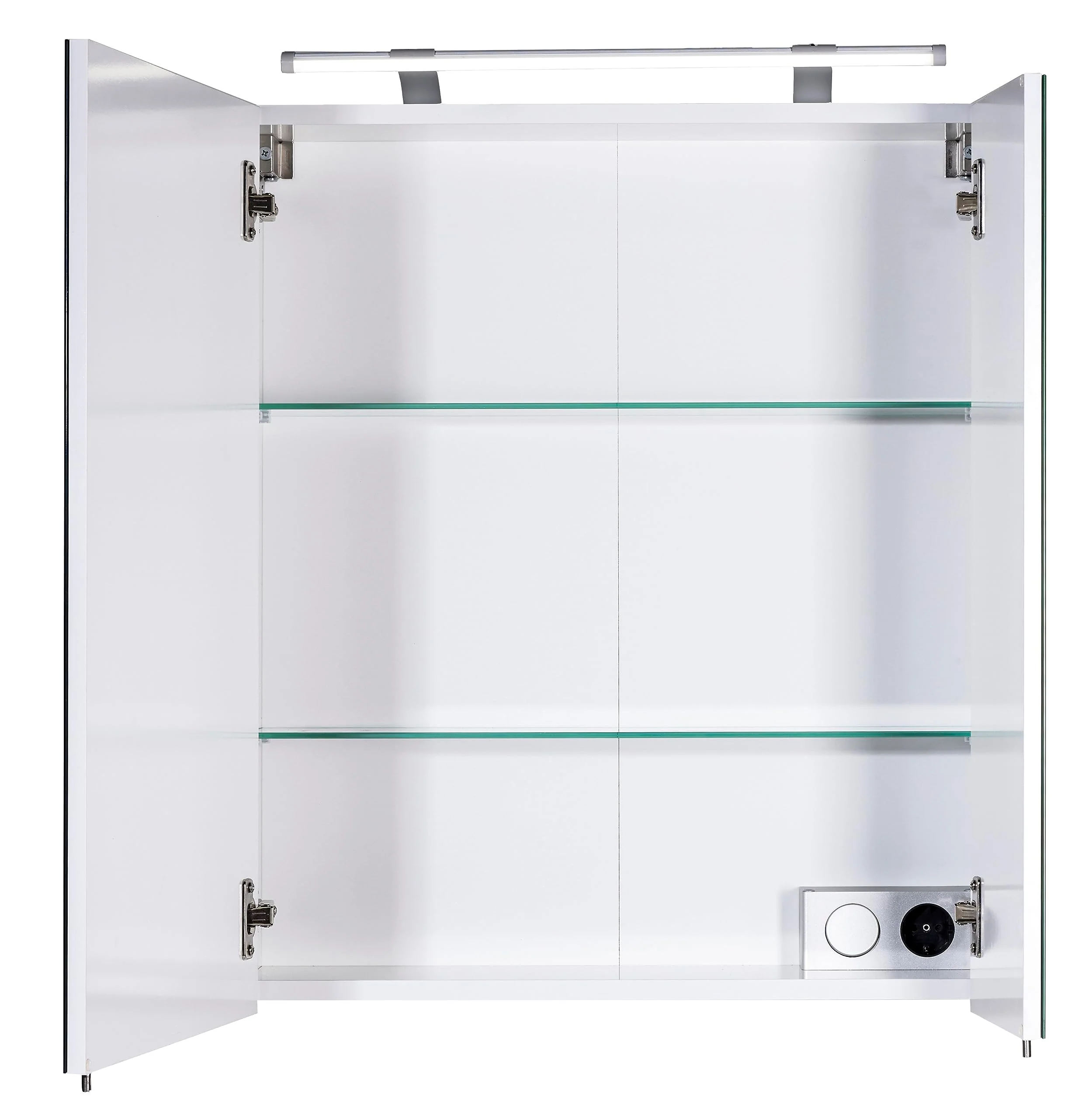 Schildmeyer 125095 Spiegelschrank, 60 x 75 x 16 cm, weiß Glanz
