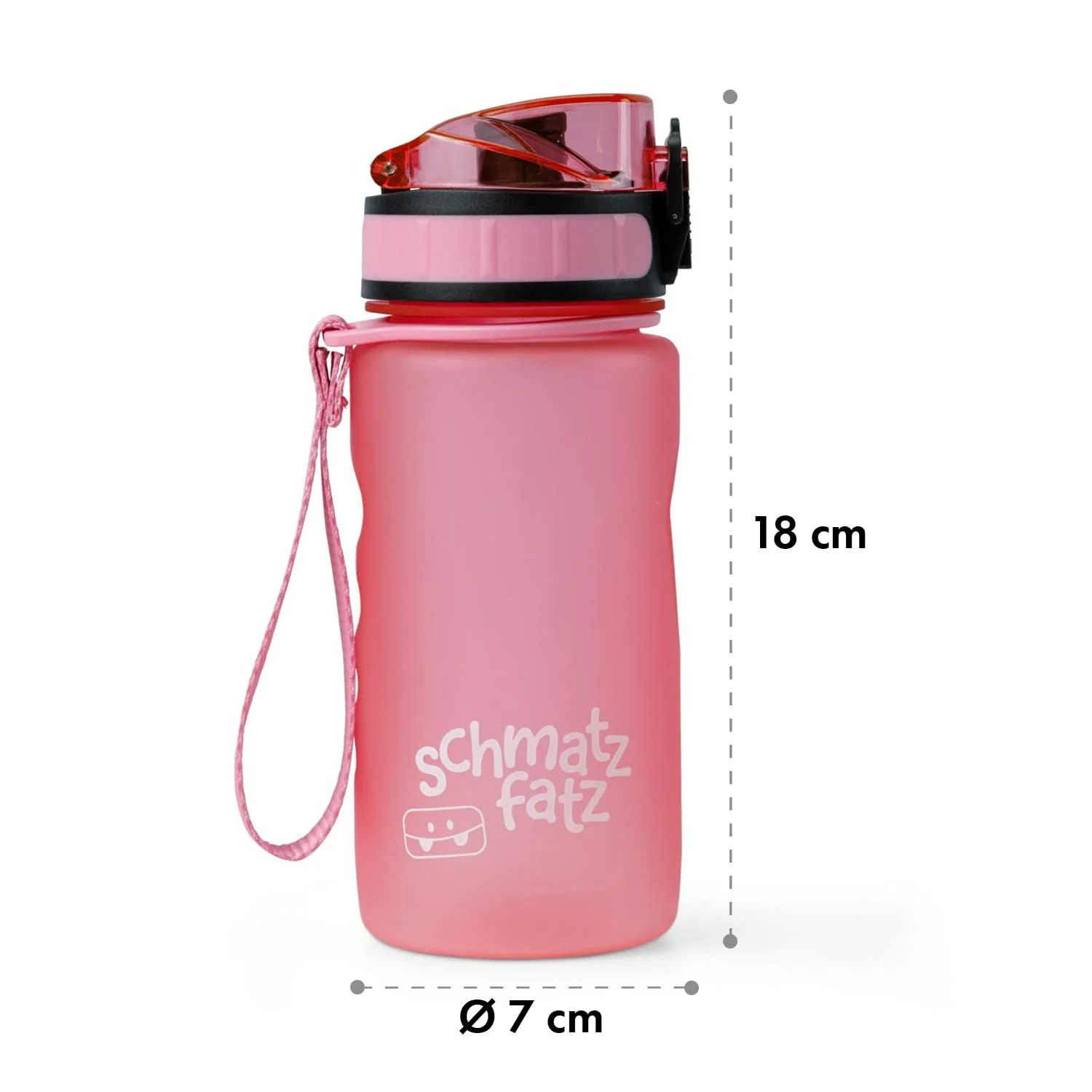 schmatzfatz Klarstein Sportflasche, Sport-Wasserflasche, hält kaltes Wasser, Trinkflasche für Erwachsene, Männer, Frauen und Kinder, BPA-frei, auslaufsicher, 350 ml, Rosa - Image 2