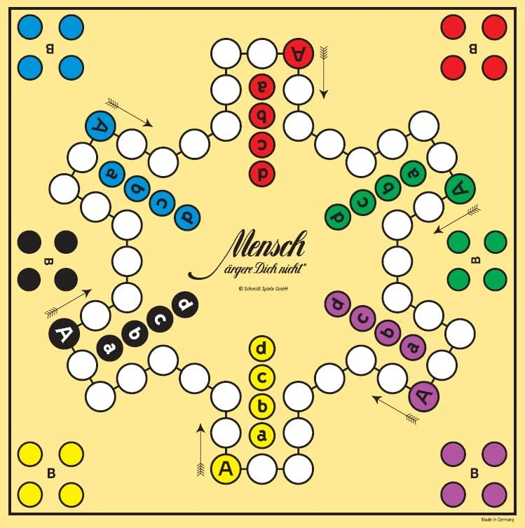 Schmidt Spiele 49085 Classic Line, Mensch ärgere Dich Nicht, mit extra großen Spielfiguren aus Holz, Bunt - Image 2