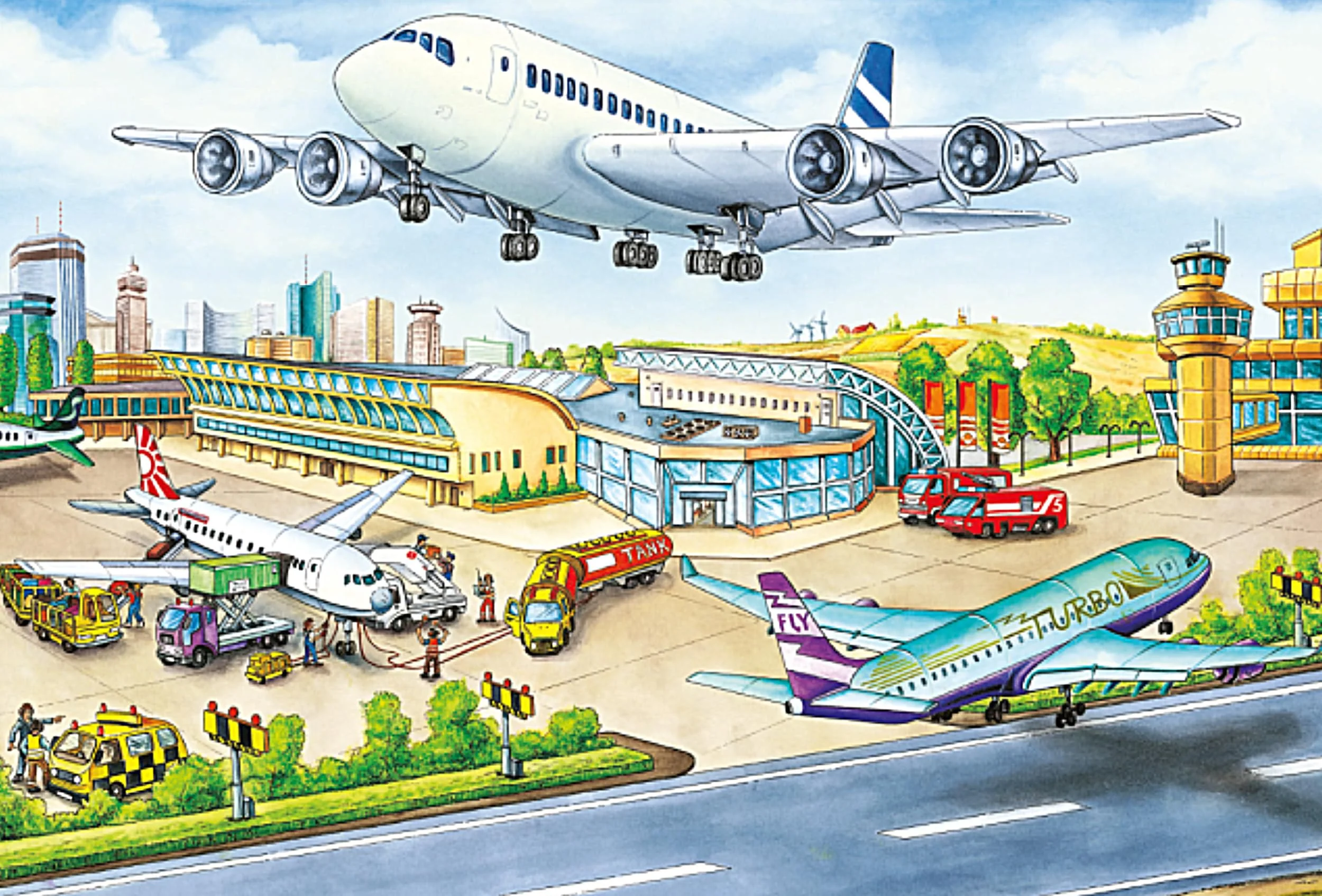 Schmidt Spiele 56508 Verkehrsmittel, 4 Kinderpuzzle im Metallkoffer, 2x26 und 2x48 Teile - Image 5