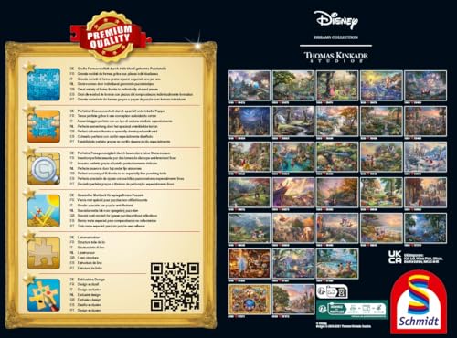 Schmidt Spiele 59484 Thomas Kinkade, Disney Die Schöne und das Biest, Tanz im Mondlicht, 1000 Teile Puzzle - Image 4