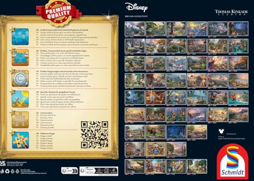 Schmidt Spiele 59671 Thomas Kinkade, Disney, Die Schöne und das Biest, Zauberhafter Winterabend, 1000 Teile Puzzle - Image 3