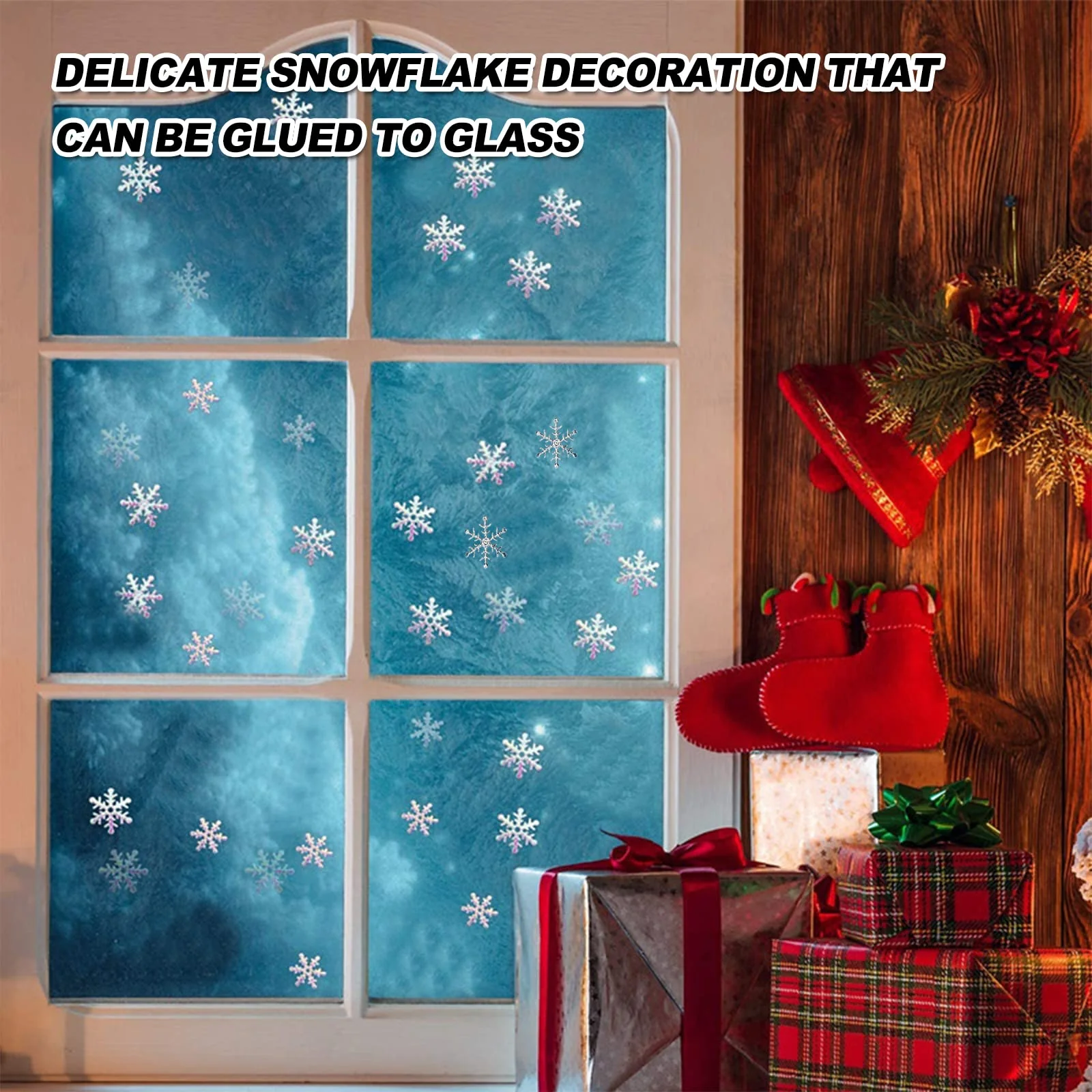 Schneeflocken Konfetti 900 Stück Weiß Gold Schneeflocke Konfetti Winter Weihnachten Deko Klein, Tischdeko Streudeko Silvester für Weihnachts Party - Image 3