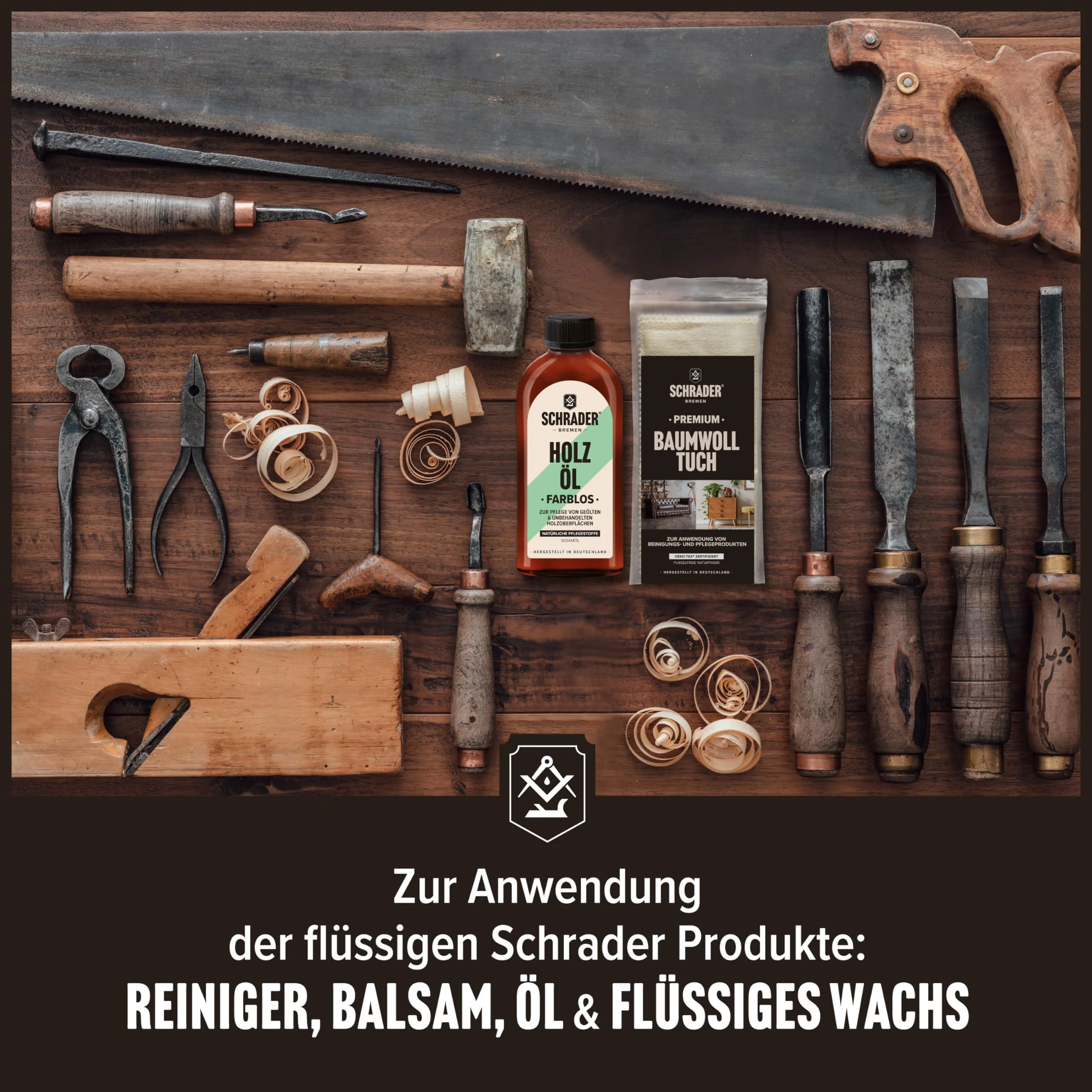 Schrader Premium Baumwolltuch - Poliertuch für alle Oberflächen, Möbel, Kleidung, Leder, Holz - cremefarben - 25x33cm - 3 Stück - Image 5
