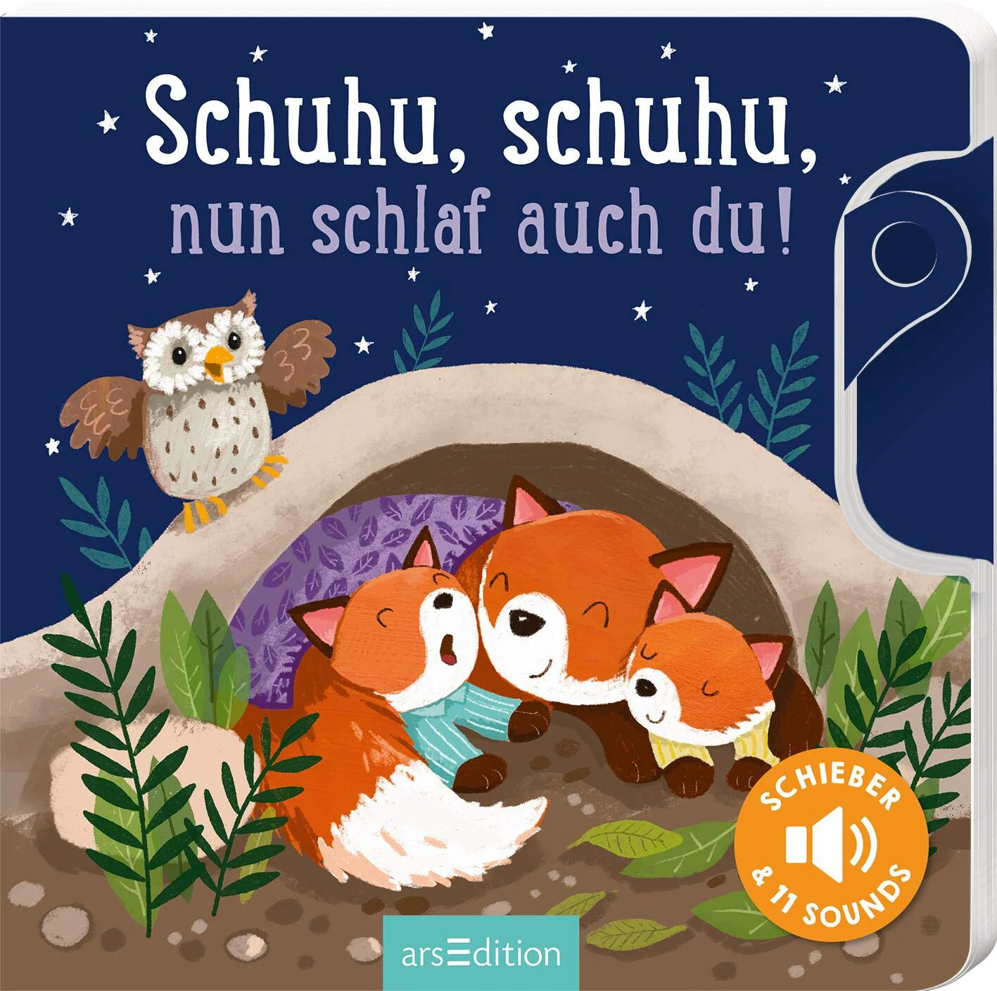 Schuhu, schuhu, nun schlaf auch du!: Schieber und 11 Sounds | Ein innovatives Schieber-Soundbuch für die Kleinsten ab 18 Monaten