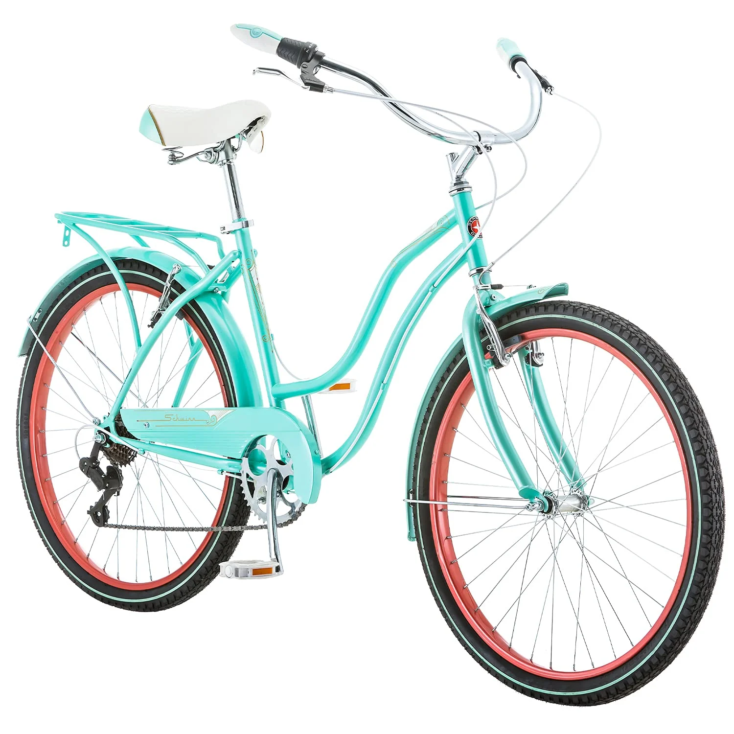 Schwinn Damen Perla Cruiser Bike, blau, 26-Inch Wheels - Image 4