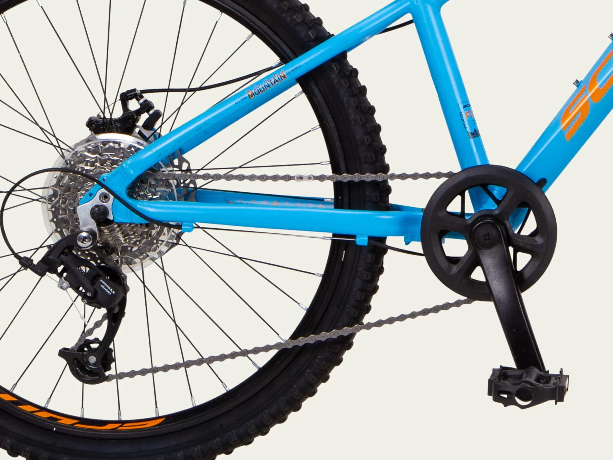 Schwinn Fleet Mountainbike für Jungen, 24-Zoll-Reifen, 12-Zoll-Rahmen aus Leichtmetalllegierung, Gabelfederung, 9 Gänge, Scheibenbremsen, Orange/Blau - Image 3