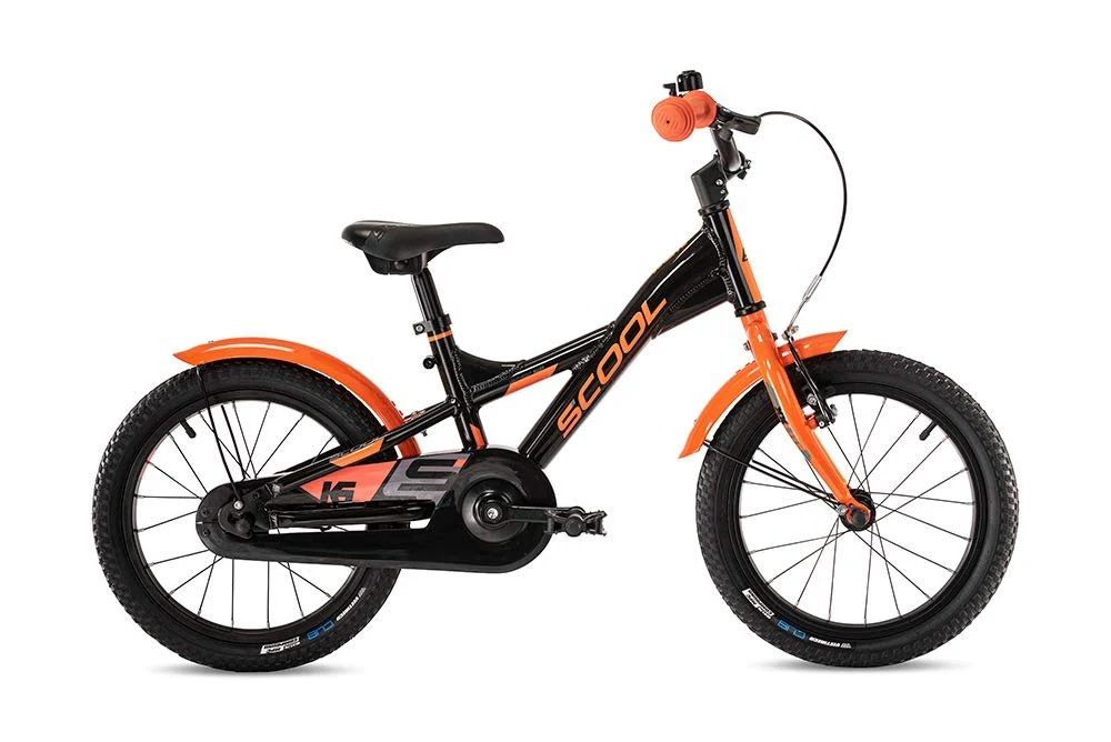 S'Cool XXlite Alloy 16R 1S Kinder Mountain Bike 2021 (16", Schwarz/Orange) - Image 2