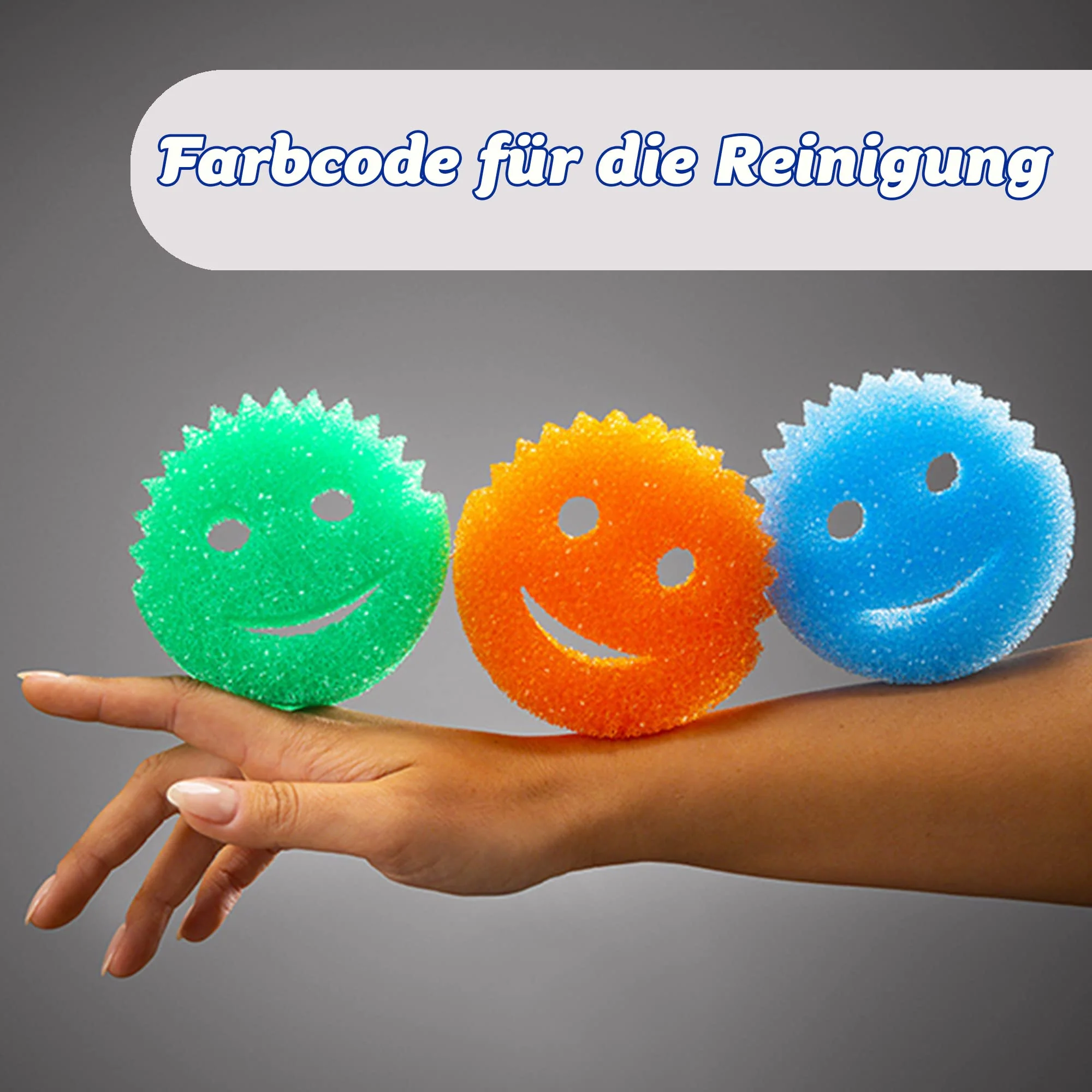 Scrub Daddy Colors Spülschwamm, Putzschwämme im Multipack - Texturveränderung, kratzfreier Schmutzradierer Schwamm für die Küche, geruchsresistent, Küchenschwamm spülmaschinenfest - 4er-Pack - Image 8