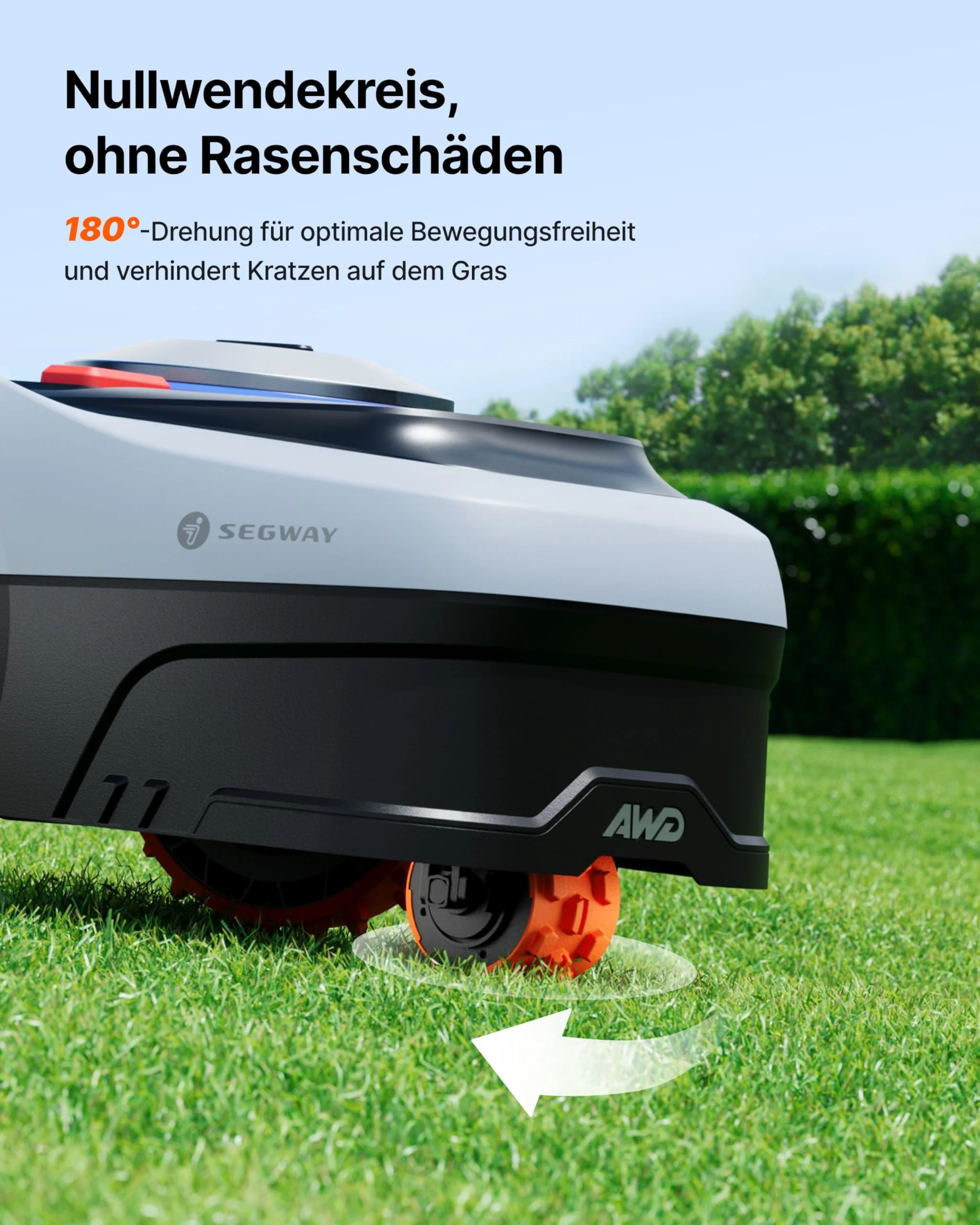 Segway Navimow i205 AWD (Neuer i105E) Mähroboter ohne Begrenzungskabel, Empf. 500 m², Allradantrieb für Steigungen bis zu 45%, EFLS NRTK + Vision, Automatisches Kartieren, Keine RTK-Antenne - Image 4