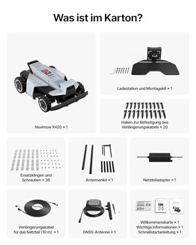 Segway Navimow X420 + Garage X (separater Versand), Mähroboter ohne Begrenzungskabel, für 2000 ㎡, Zero-Turn AWD für 84% Steigungen, NRTK+360° Vision+VIO, Keine RTK-Basisstation, 25-95 mm Schnitthöhe - Image 10