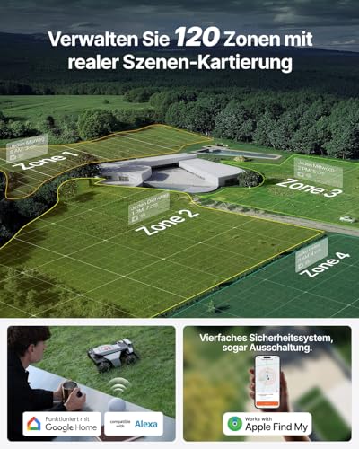 Segway Navimow X420 + Garage X (separater Versand), Mähroboter ohne Begrenzungskabel, für 2000 ㎡, Zero-Turn AWD für 84% Steigungen, NRTK+360° Vision+VIO, Keine RTK-Basisstation, 25-95 mm Schnitthöhe - Image 9
