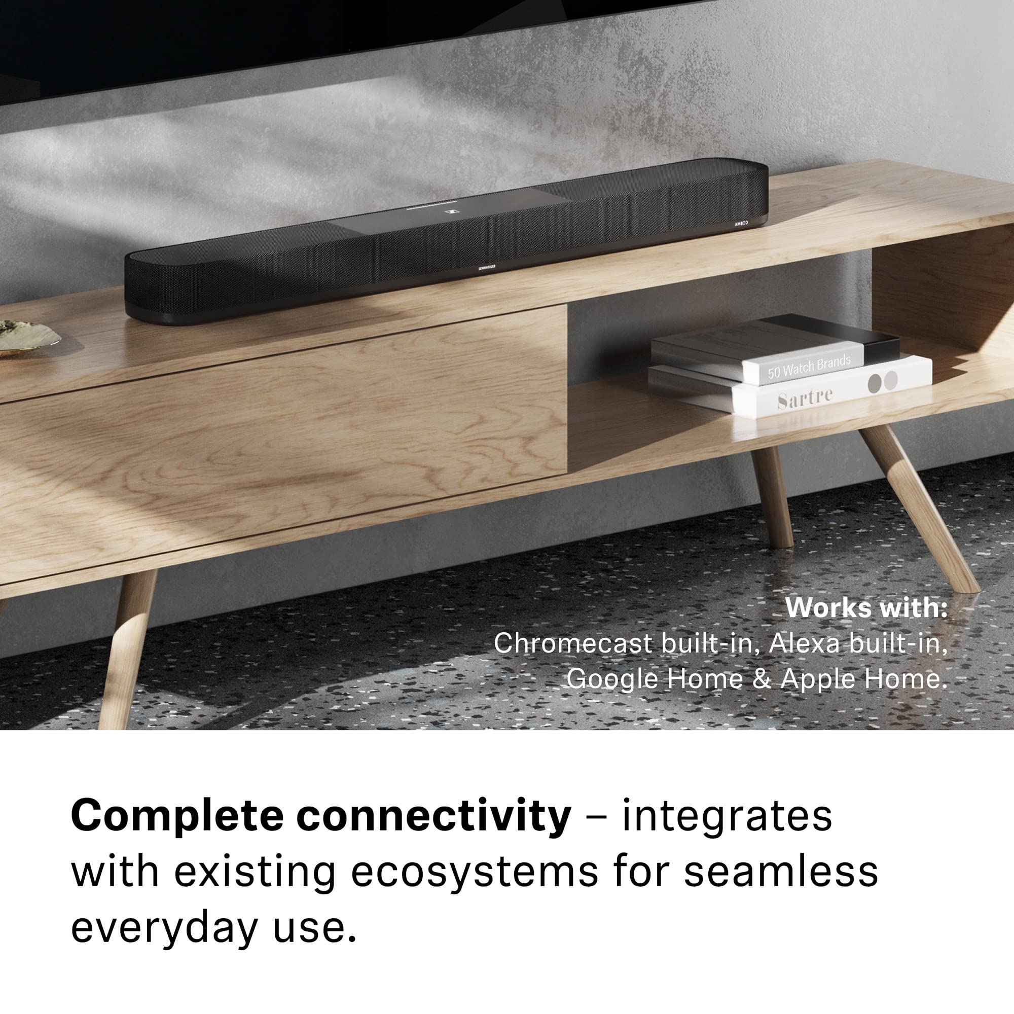 Sennheiser AMBEO Soundbar Plus für TV und Musik - EU-Stecker - 3D Surround Sound, virtuelles 7.1.4-Lautsprecher-Setup, eingebaute Dual Subwoofer und erweiterte Streaming-Anbindung - Image 4