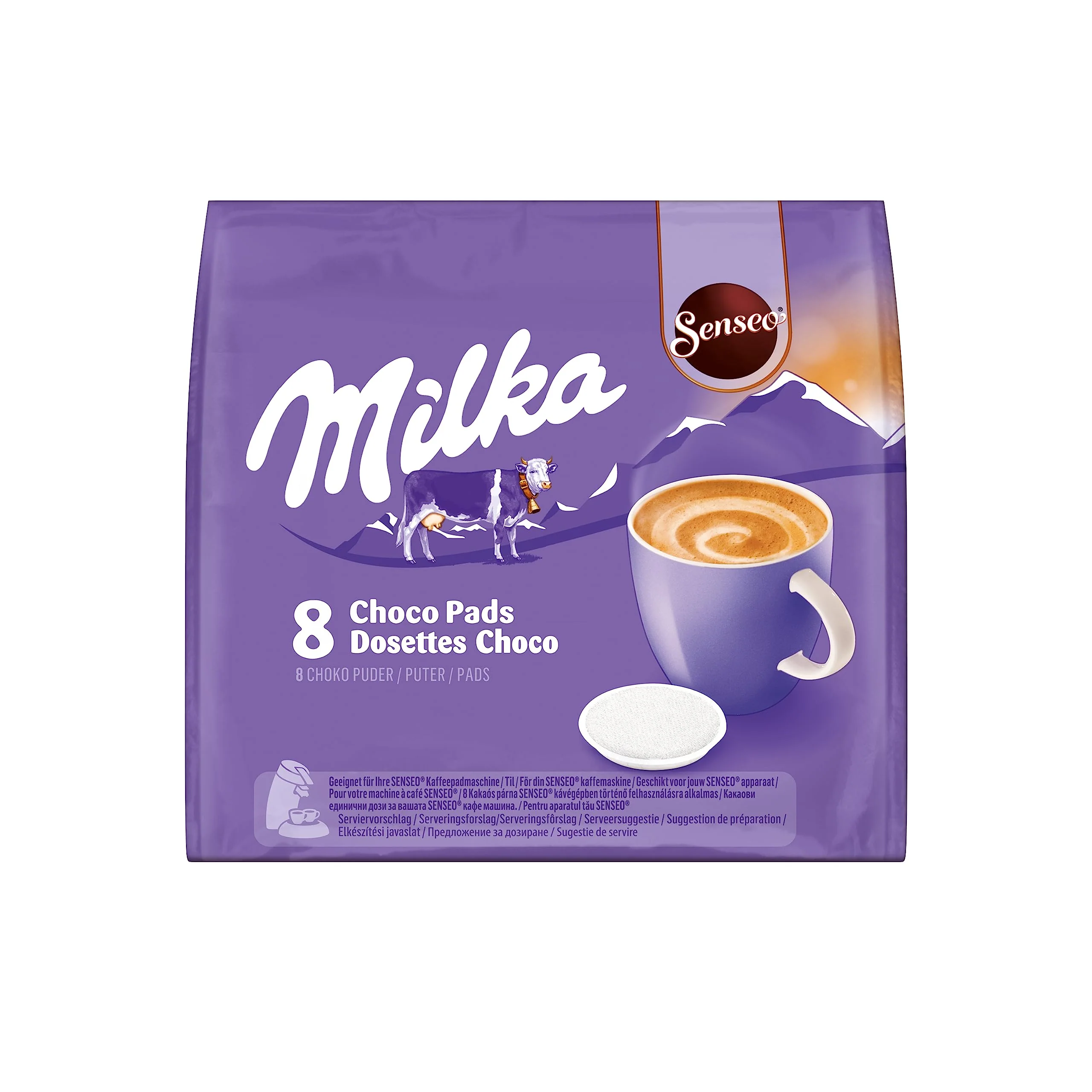 Senseo Milka Kakao Pads, 80 Senseo kompatible Pads, 10er Pack, 10 x 8 Getränke - Image 3