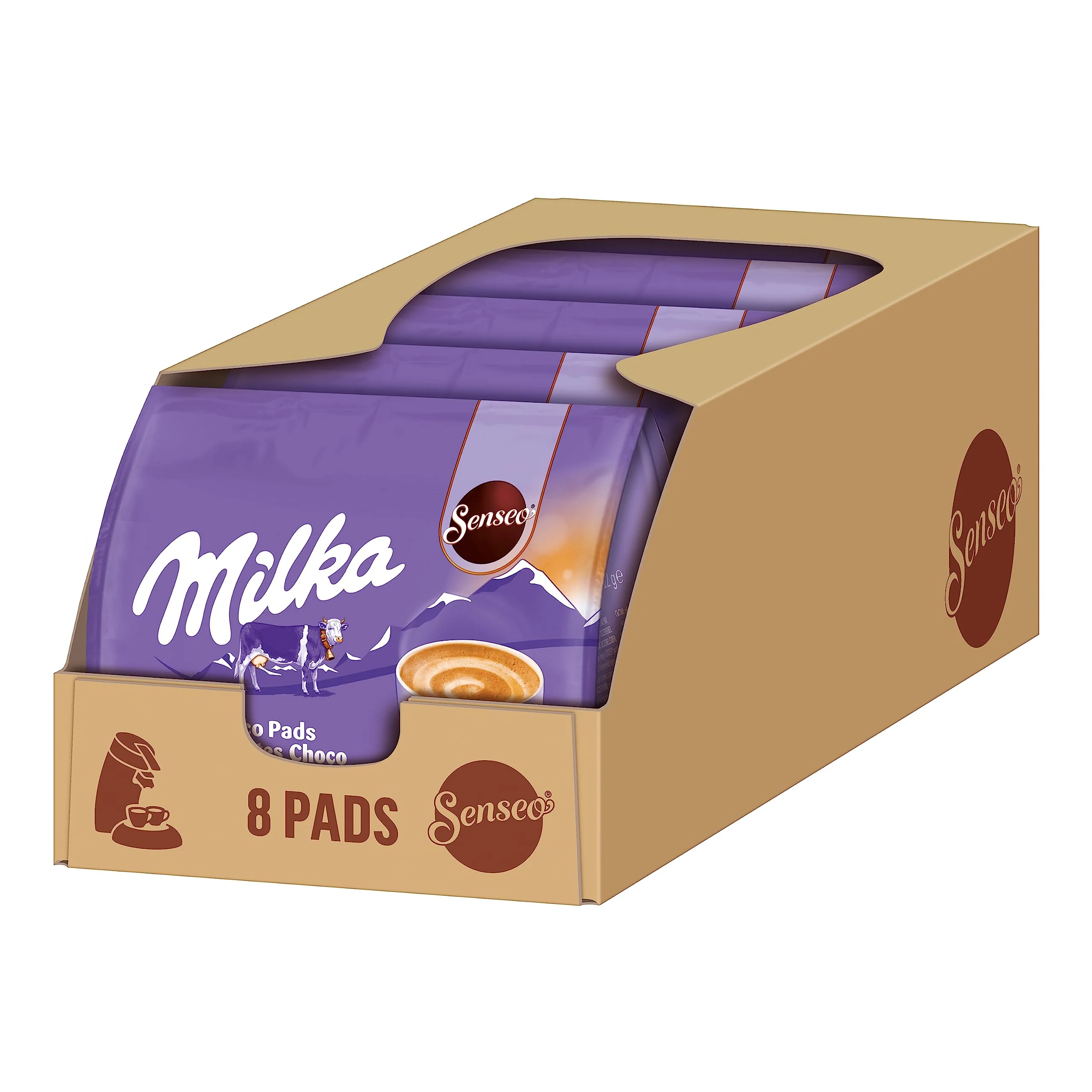 Senseo Milka Kakao Pads, 80 Senseo kompatible Pads, 10er Pack, 10 x 8 Getränke - Image 6