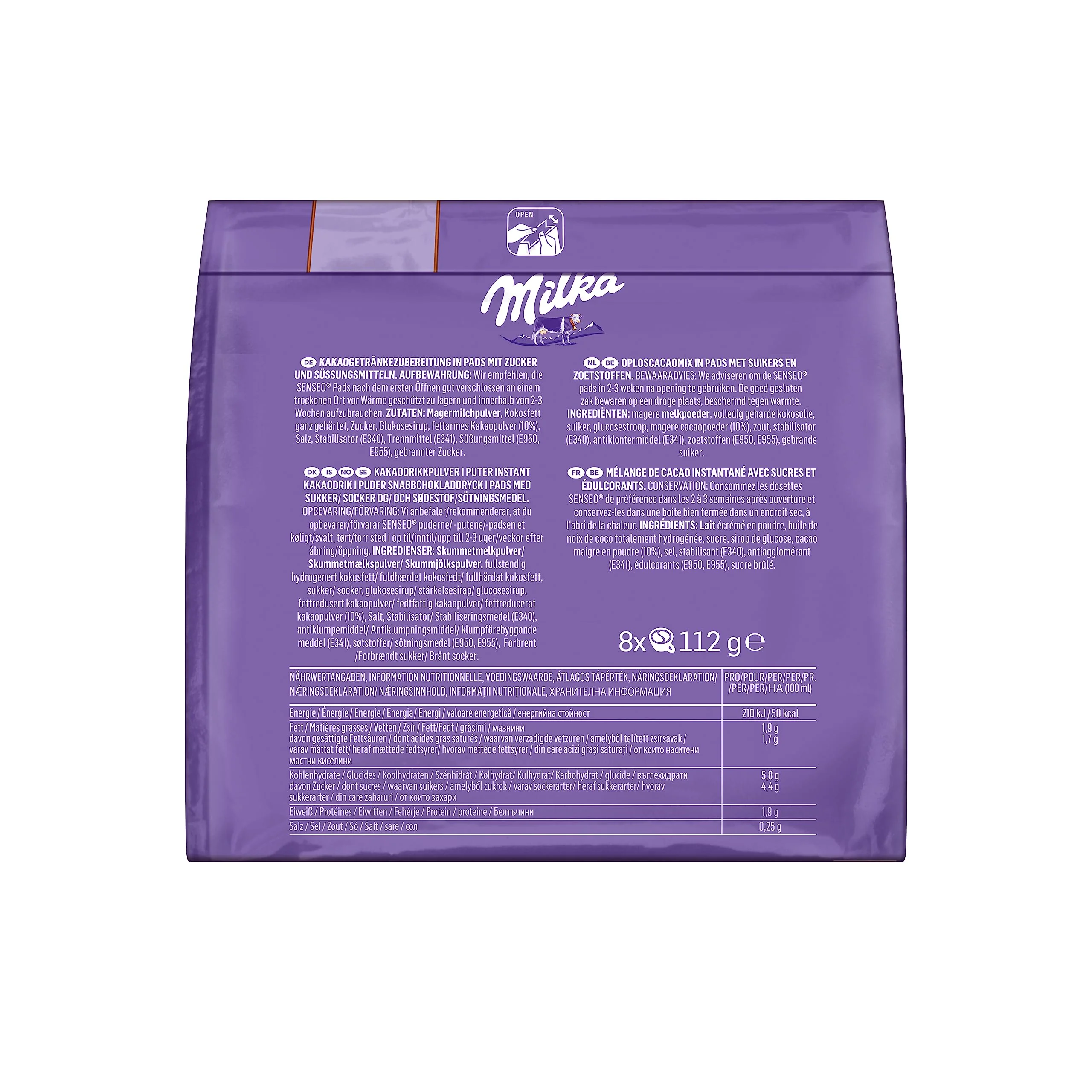 Senseo Milka Kakao Pads, 80 Senseo kompatible Pads, 10er Pack, 10 x 8 Getränke - Image 7
