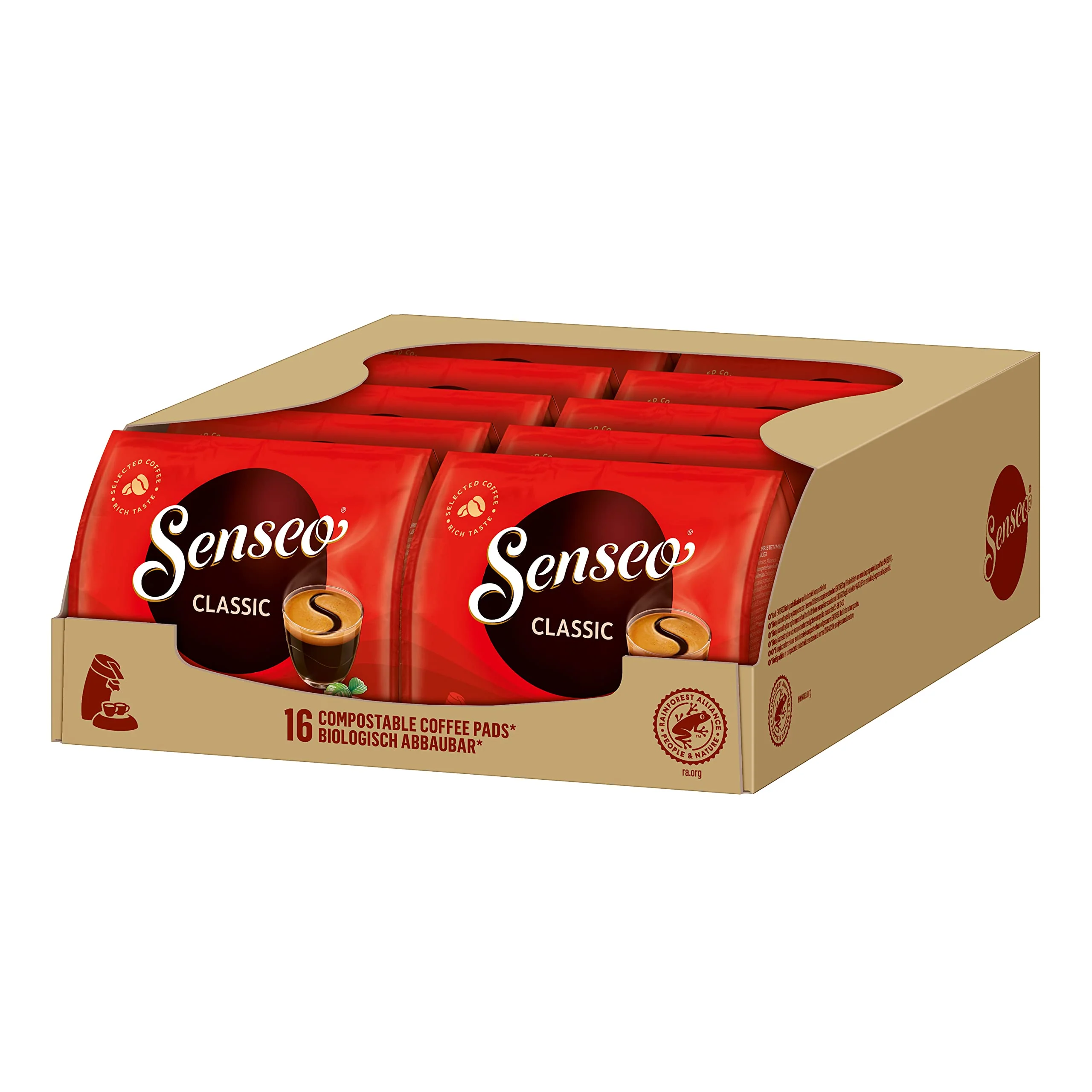 Senseo Pads Classic - Kaffee RA-zertifiziert - 10 Packungen x 16 Kaffeepads - Image 17