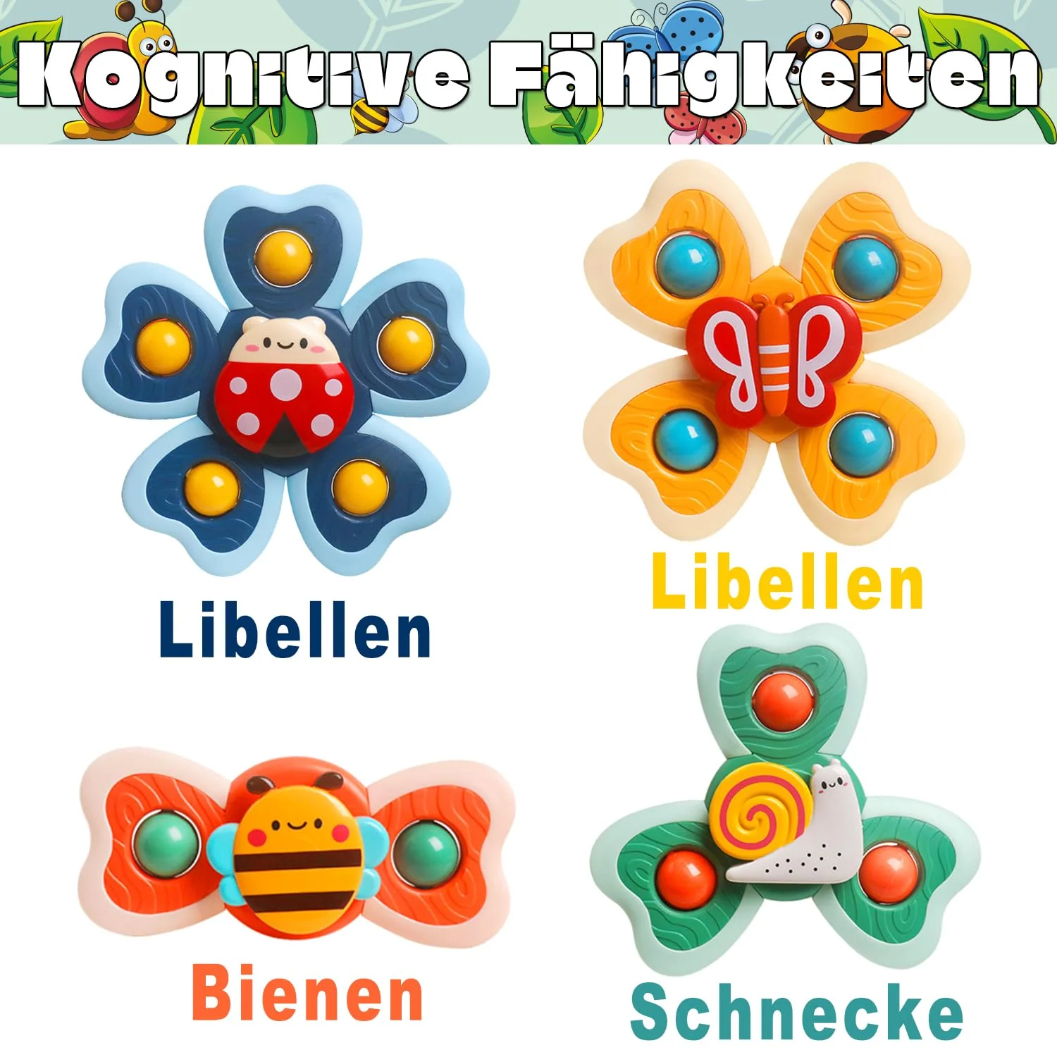 Sensorik Spielzeug Für Babys,Badewannen-Spielzeug für Kinder,Geschenk für Kindergeburtstage Montessori Spielzeug Ab 1 2 3 Jahr Saugnapf Spielzeug Baby - Image 5