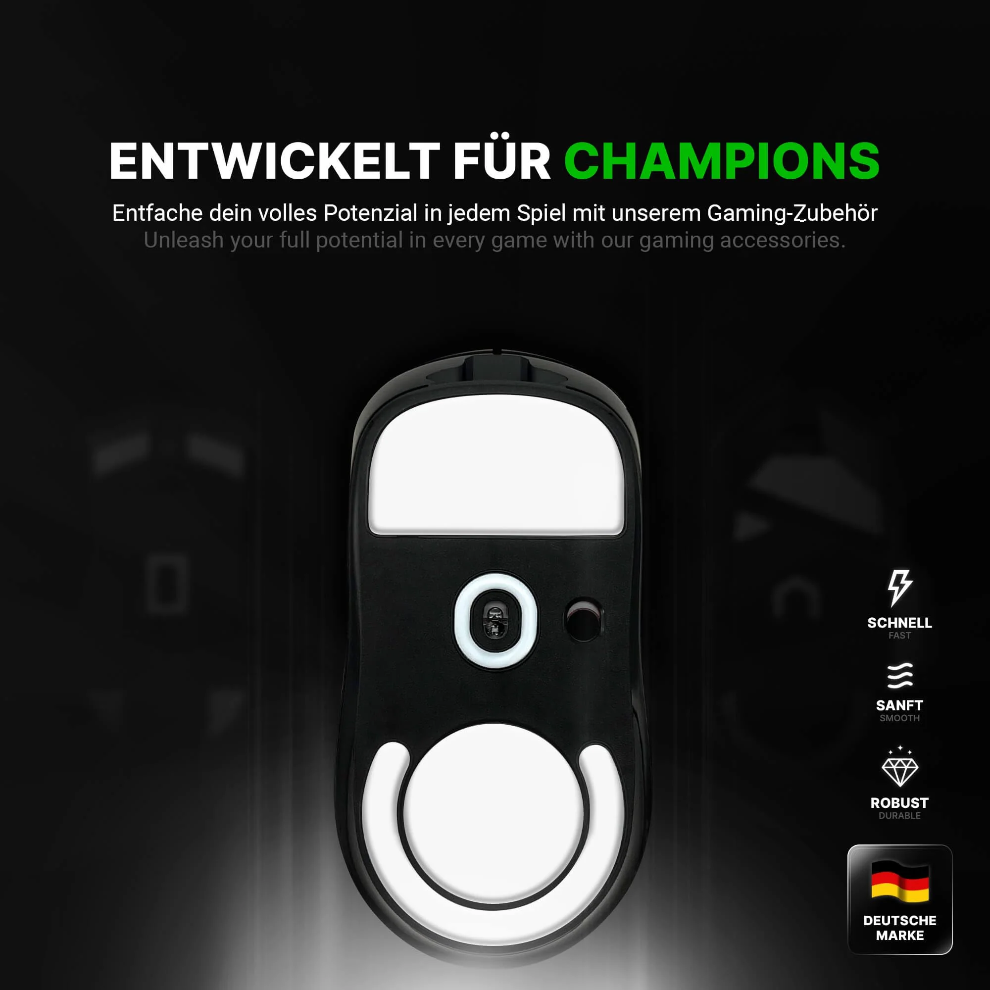 SensoryBoost DPS Glides (2er Set) für Logitech G PRO X Superlight - Ultra Schnell, Abgerundet, Niedrige Reibung, Hochwertig, Langlebig - Ersatz-Mausfüße, Skates - Gaming Maus Upgrade Zubehör - Image 4
