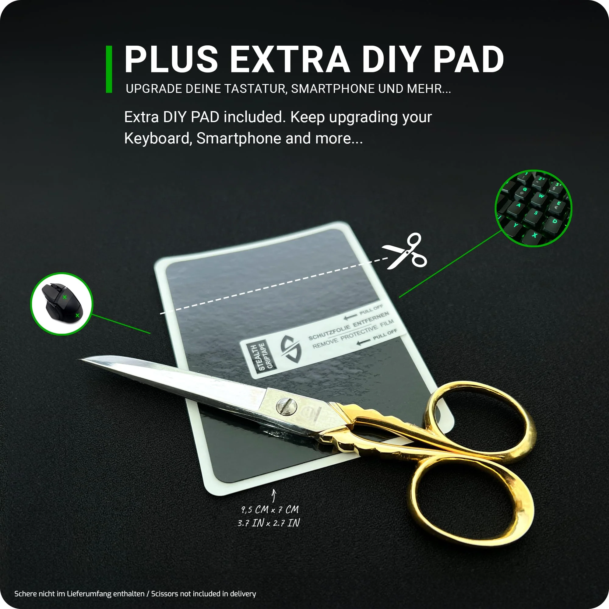 SensoryBoost Grip Tape Set für Logitech G PRO X Superlight 1 & 2 (+ extra Grip-Pad) Schweißabsorbierend, extrem rutschfest, Ultradünn (0.5mm) Selbstklebend & Rückstandsfrei - Gaming Maus Zubehör - Image 9