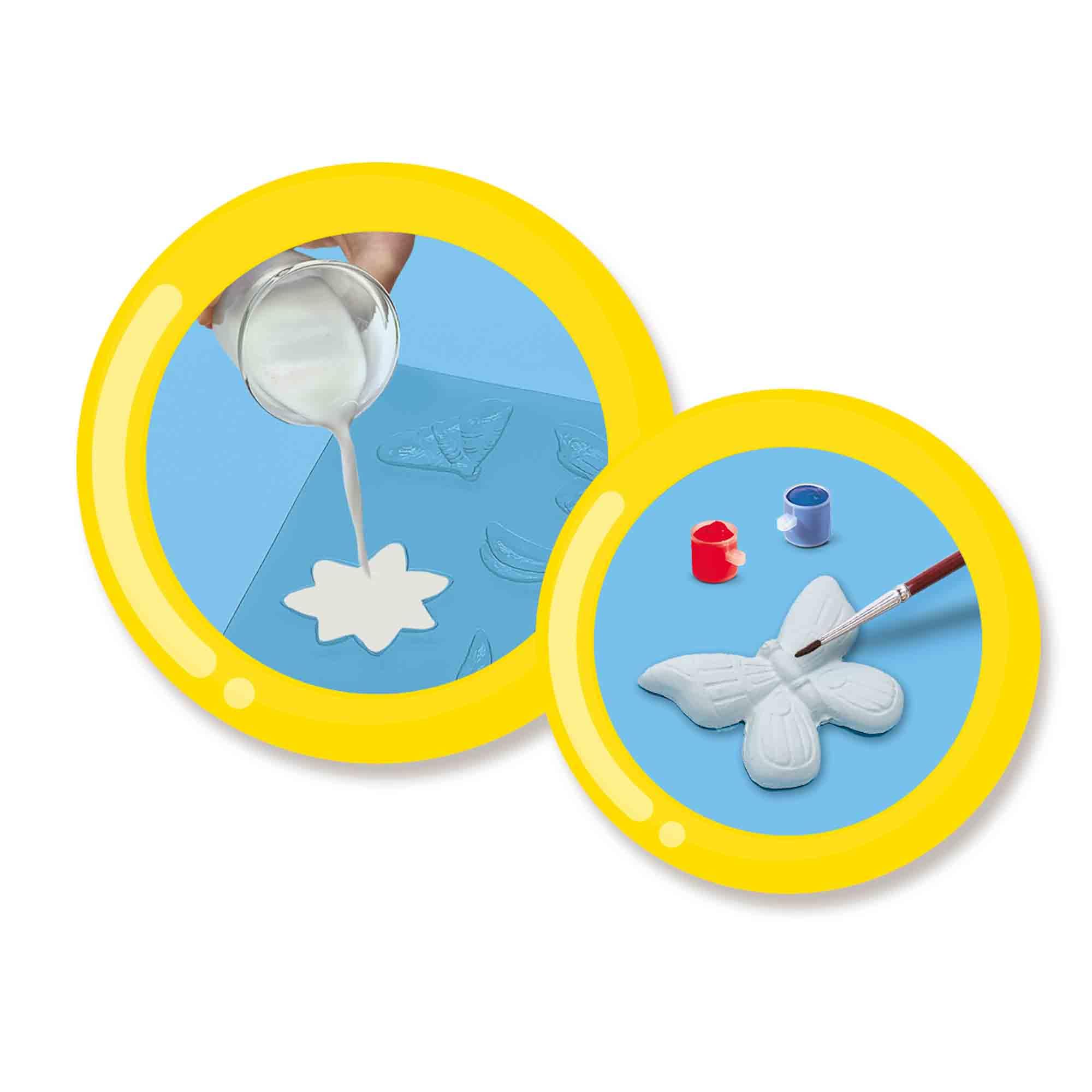 SES Creative | Gipsmodellierset Glitzerschmetterlinge | Große Form + Farbe und Glitzer | Gips schnell trocknend | Kreative Aktivität für Kinder | Leicht zu reinigen | Geschenkidee Ab 5 Jahren - Image 8