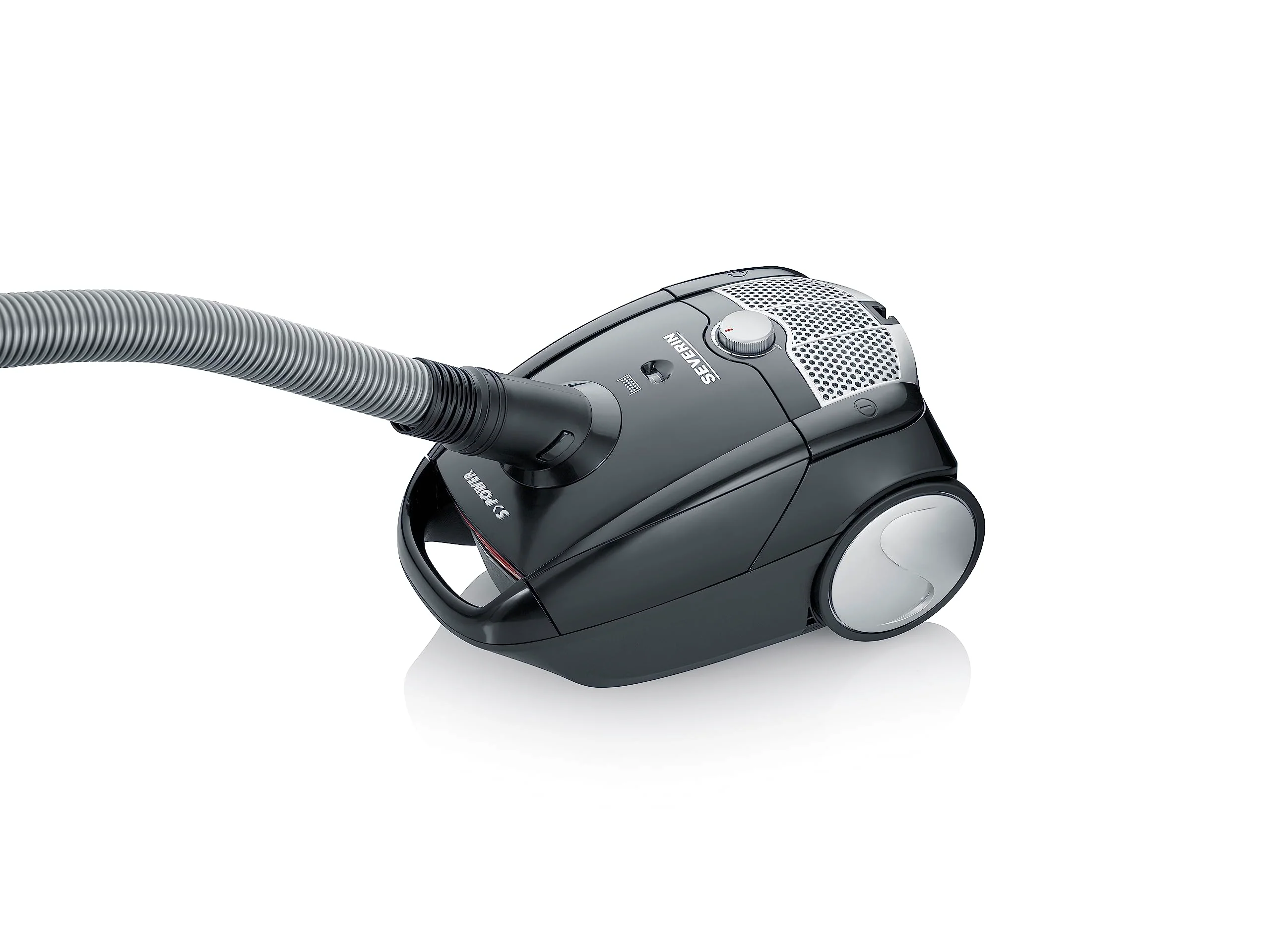 SEVERIN Staubsauger mit Beutel, kompakter & leiser Bodenstaubsauger für Teppich - & Hartböden, 750 W, Soft-Sound-Bodendüse, 8 m Reichweite, schwarz, BC 7030 - Image 11