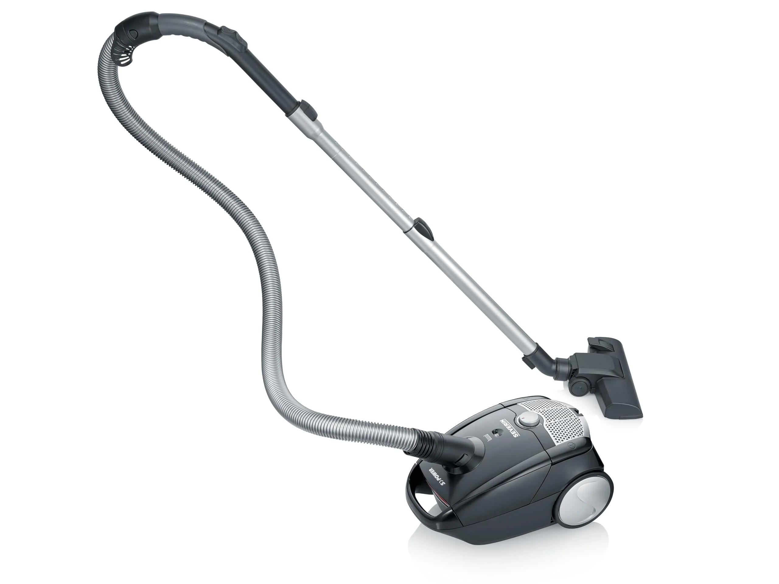 SEVERIN Staubsauger mit Beutel, kompakter & leiser Bodenstaubsauger für Teppich - & Hartböden, 750 W, Soft-Sound-Bodendüse, 8 m Reichweite, schwarz, BC 7030 - Image 8