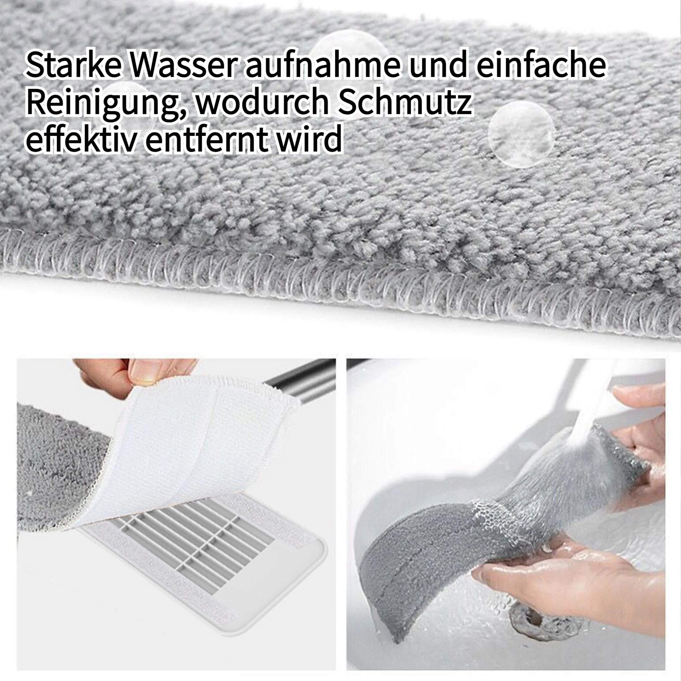 Shakub Fensterwischer 80-134cm mit Silikonabzieher & Mikrofaserschrubber 180°Drehbar,Abnehmbar Fensterabzieher Breite 26cm für Bad, Dusche, Glas, Spiegel, Auto(Ohne Düse 134x26cm) - Image 9