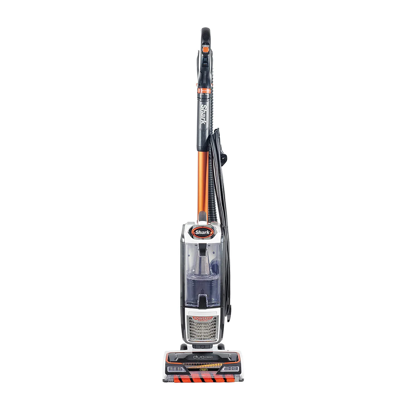 Shark Staubsauger 0,83L mit Anti-Hair-Wrap-Technologie, DuoClean- Staubsauger mit Powered Lift-Away und Polster- & Fugendüsen, 8m Netzkabel, Kohle/Orange NZ801EU, 29-30 - Image 8