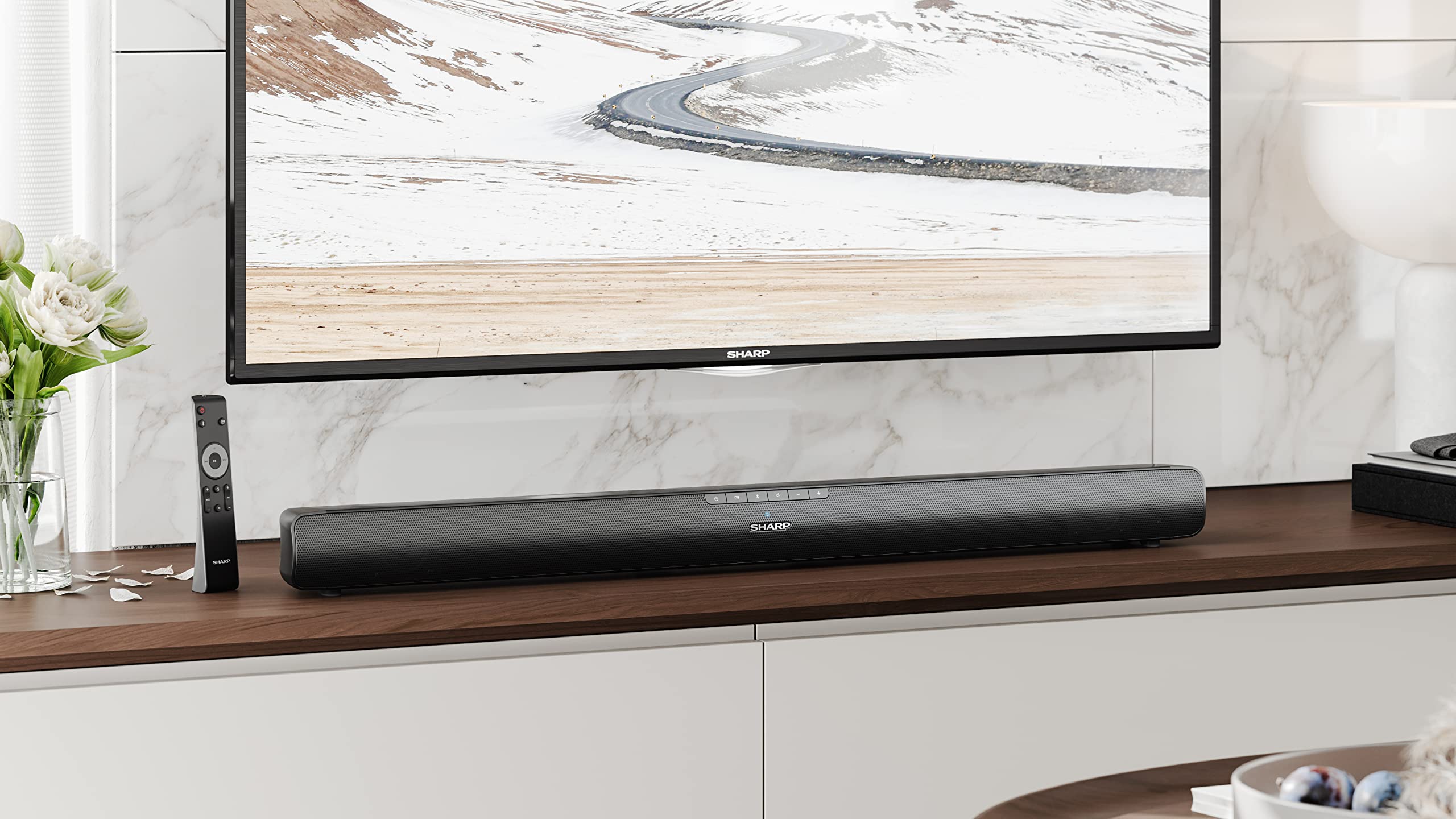 SHARP HTSB100 2.0 Soundbar 75W (USB, Bluetooth, HDMI, Optisch, AUX-In (3,5mm), Breite: 80cm), schwarz - Image 13