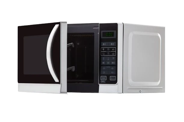 Sharp R642INW 2-in-1 Mikrowelle mit Grill/ 20 L/ 800 W/ 1000 W Quarzgrill/ 8 Automatikprogramme/ Timer/ Kindersicherung/ Energiesparmodus/ Glasdrehteller (25, 5 cm)/ silber - Image 3