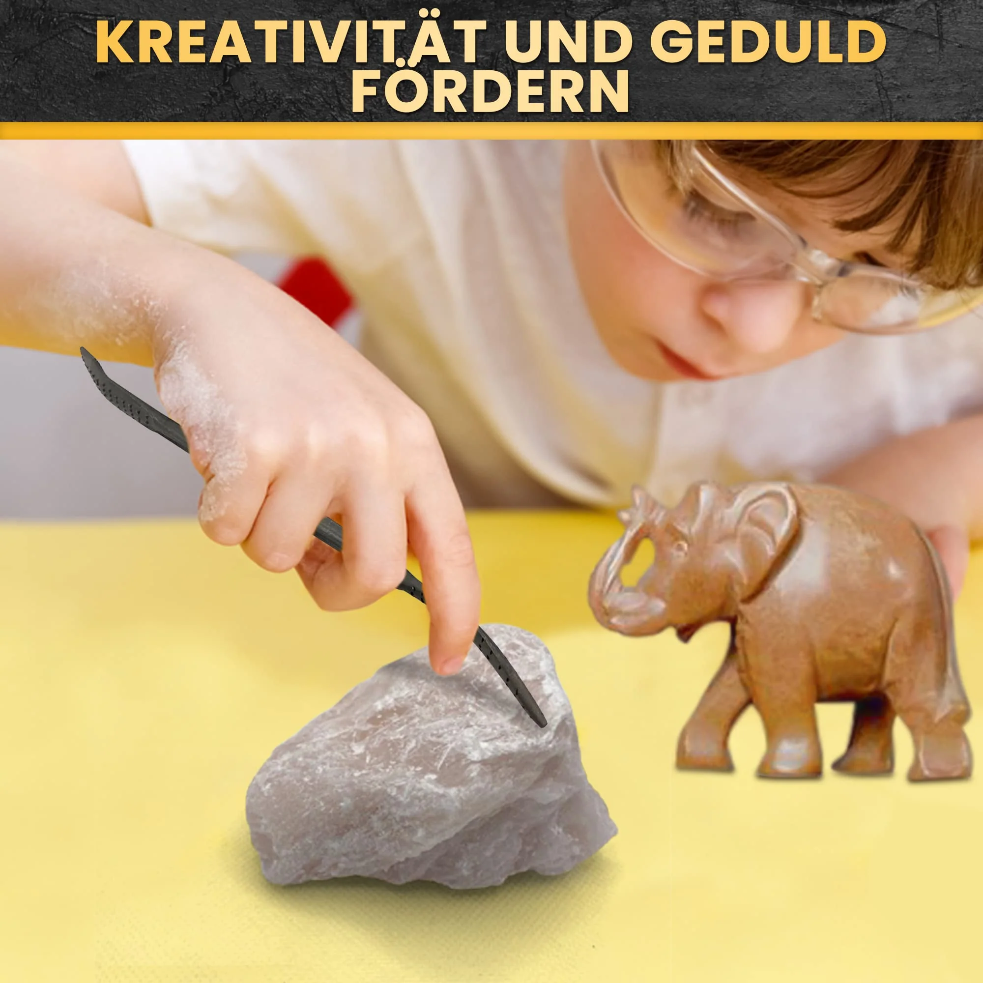 Sheflajor Speckstein-Set inkl. Polierwachs [Made in Germany] / Kreatives Bastelset für Kinder ab 7 Jahren, Mädchen, Jungen & Erwachsene/Fördert Konzentration & Stressabbau - Image 2