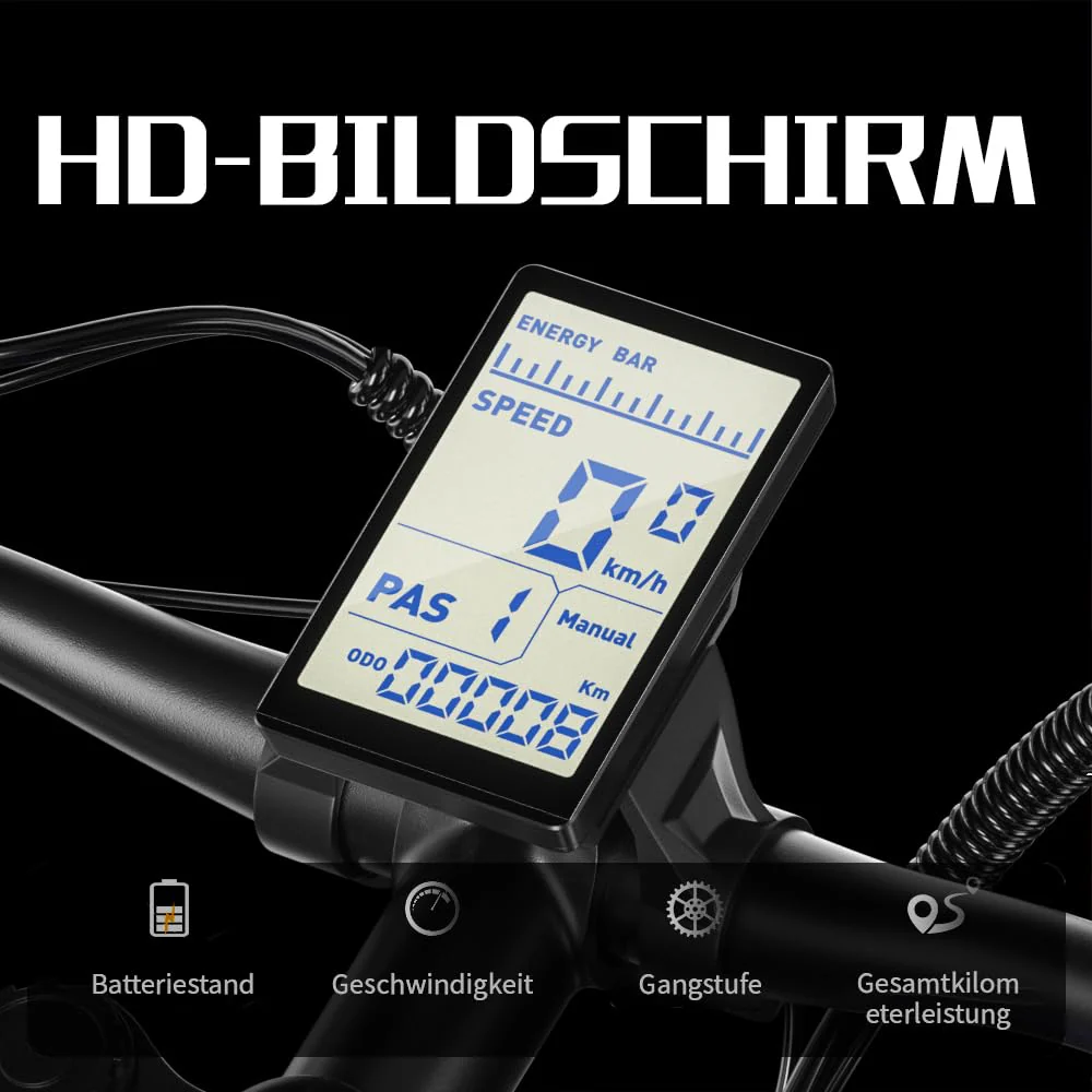 Shengmilo E Bike Herren,Mountainbike,80NM,48V 17.5AH Batterie,26 Zoll E Bike Damen,7-Gang Getriebe mit LCD-Display,Dual Shock Elektrofahrrad,Citybike,COC,CE (MX06) - Image 3