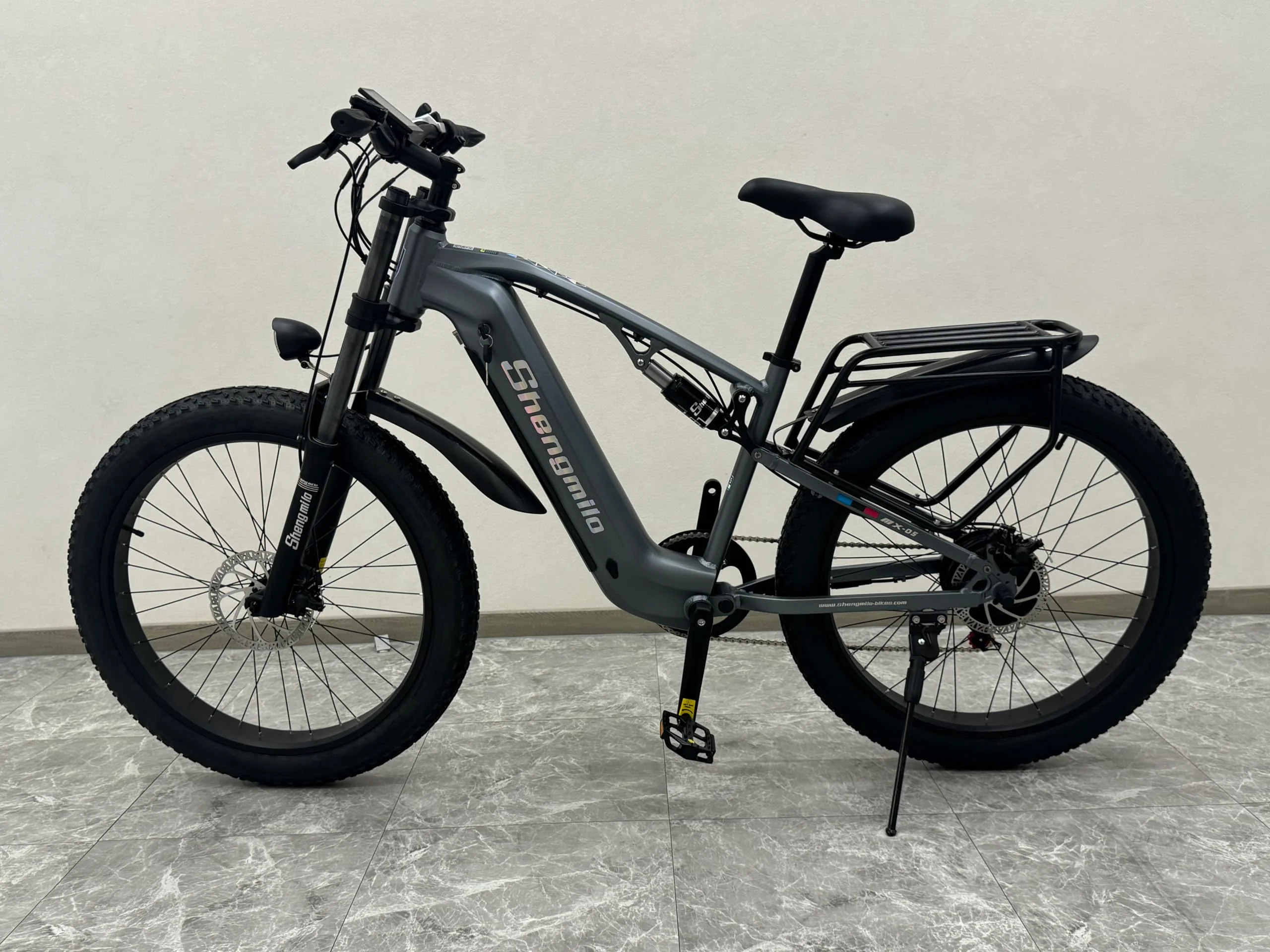 Shengmilo MX05 E Bike Herren Elektrofahrrad 26 Zoll E-Mountainbike Vollfederung E-Bike 48V 17.5Ah Akku 7 Gang Schaltwerk Pedelec Elektrisches Fahrrad mit Fat Tire - Image 2