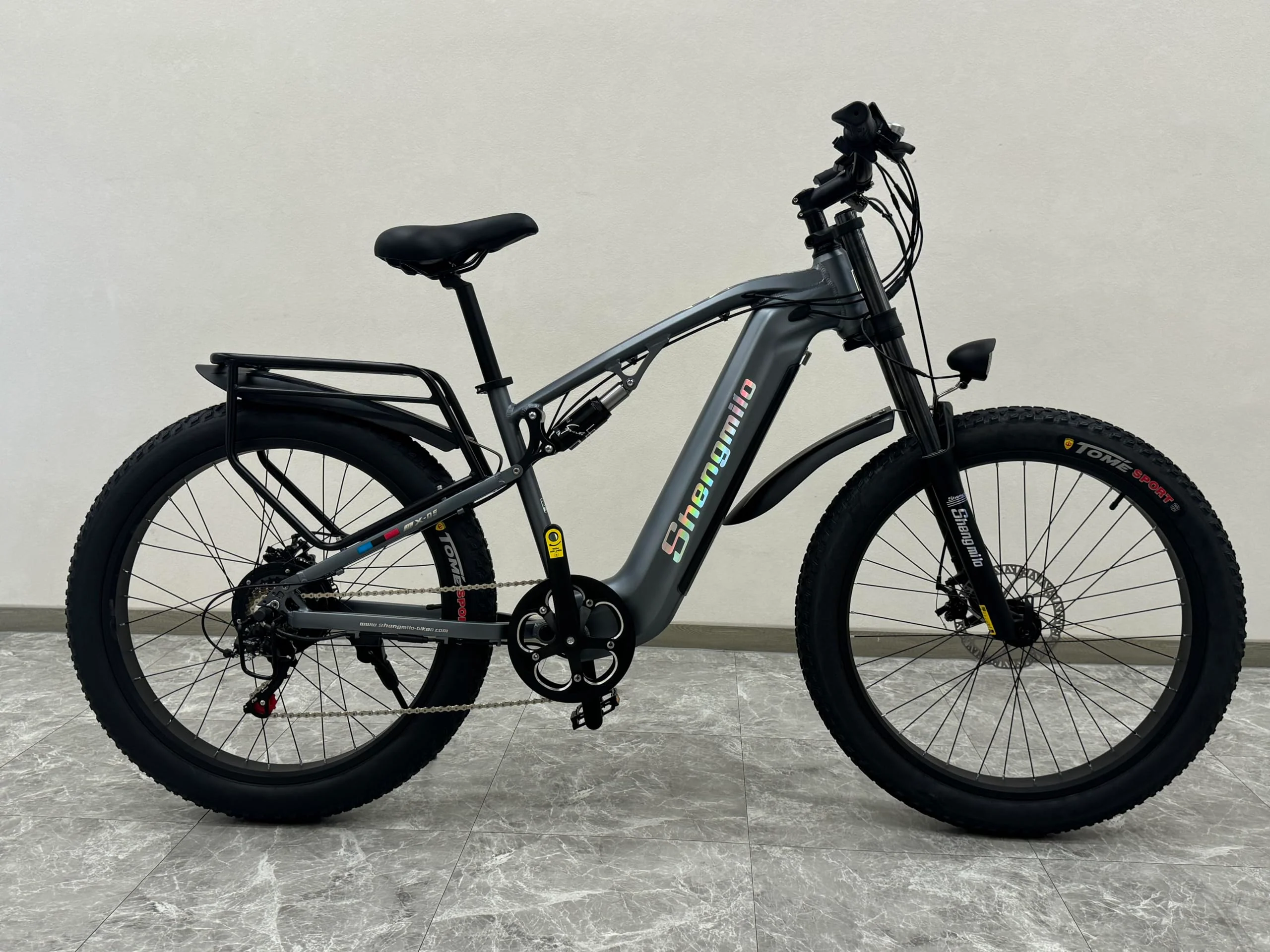 Shengmilo MX05 E Bike Herren Elektrofahrrad 26 Zoll E-Mountainbike Vollfederung E-Bike 48V 17.5Ah Akku 7 Gang Schaltwerk Pedelec Elektrisches Fahrrad mit Fat Tire - Image 3