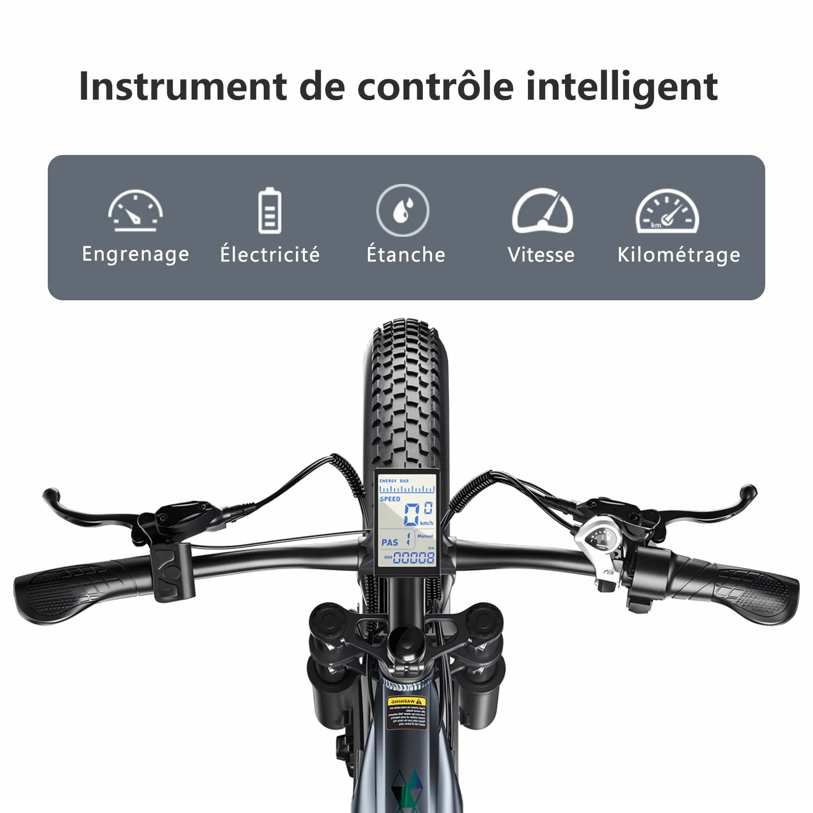 Shengmilo MX05 E Bike Herren Elektrofahrrad 26 Zoll E-Mountainbike Vollfederung E-Bike 48V 17.5Ah Akku 7 Gang Schaltwerk Pedelec Elektrisches Fahrrad mit Fat Tire - Image 5