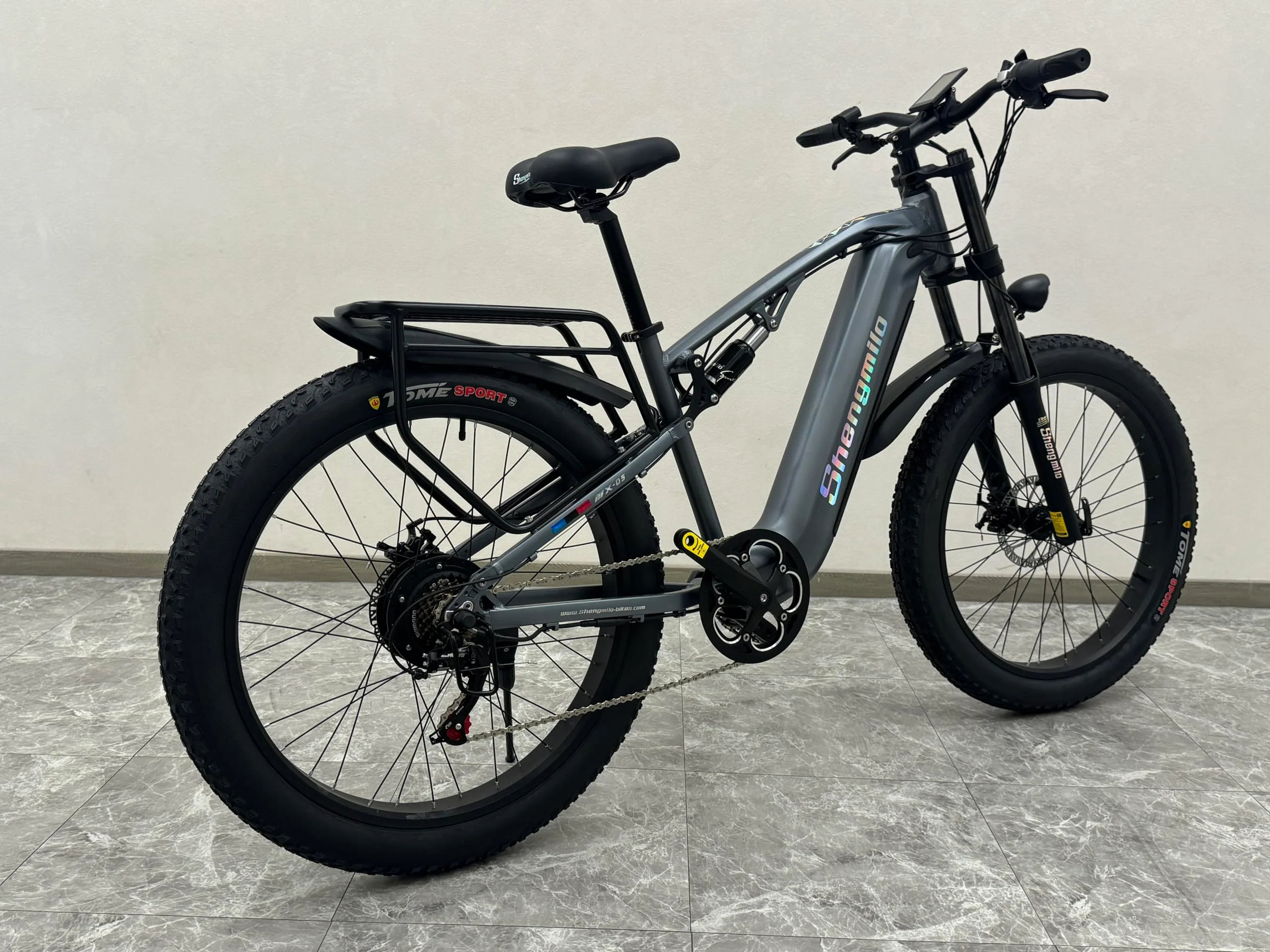 Shengmilo MX05 E Bike Herren Elektrofahrrad 26 Zoll E-Mountainbike Vollfederung E-Bike 48V 17.5Ah Akku 7 Gang Schaltwerk Pedelec Elektrisches Fahrrad mit Fat Tire - Image 6
