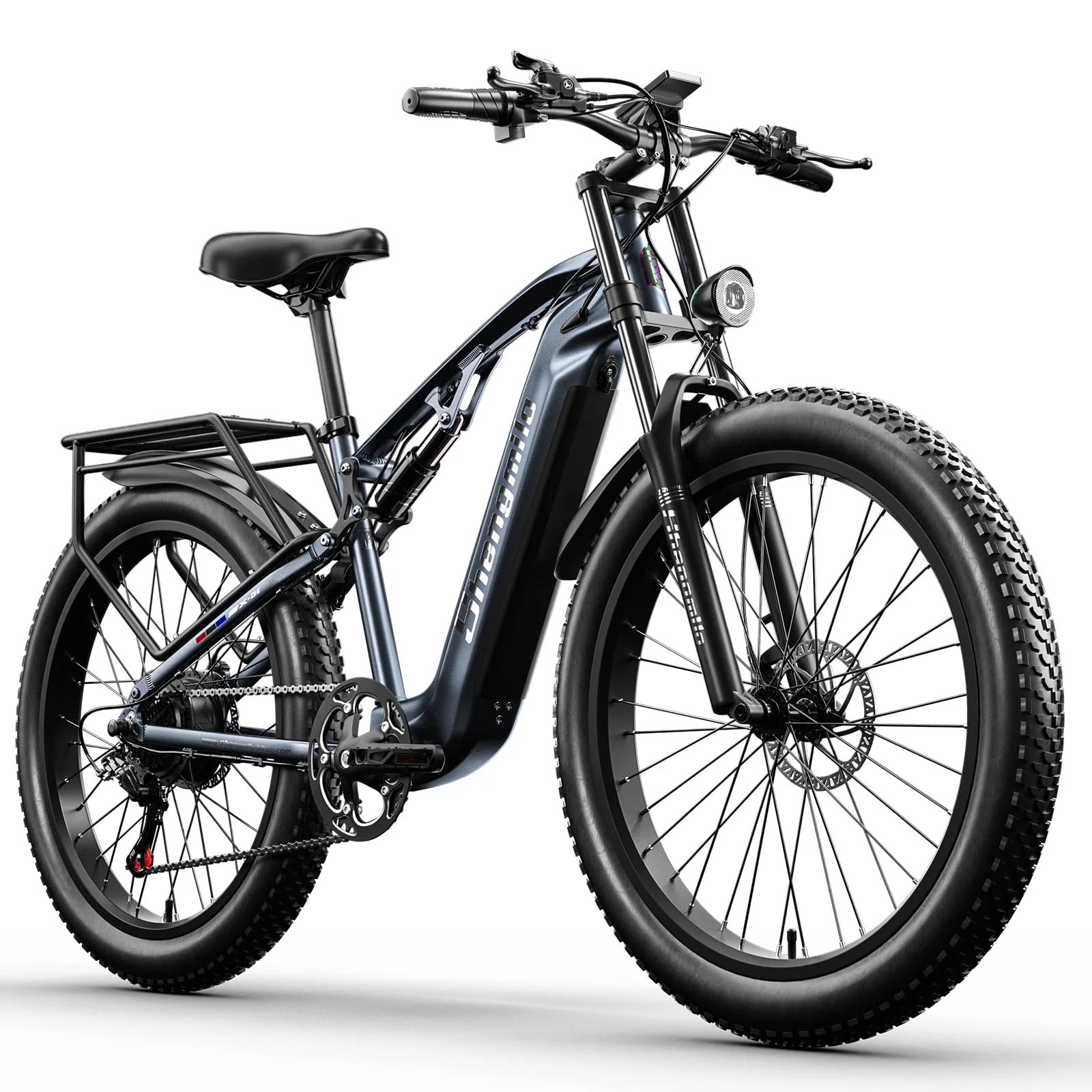 Shengmilo MX05 E Bike Herren Elektrofahrrad 26 Zoll E-Mountainbike Vollfederung E-Bike 48V 17.5Ah Akku 7 Gang Schaltwerk Pedelec Elektrisches Fahrrad mit Fat Tire - Image 8