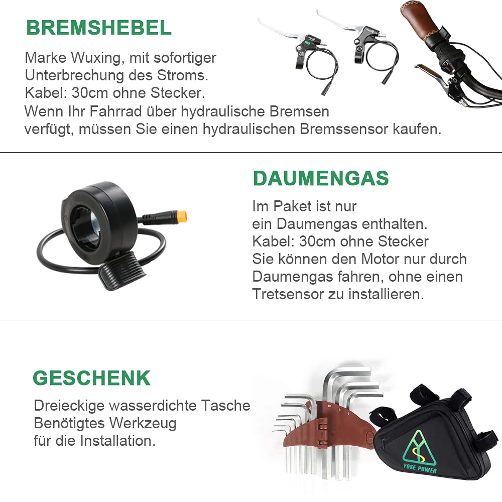 SHIMOST 28 Zoll 700C E-Bike Umbausatz Conversion Kit 36V350W Heckmotor mit 36V13Ah Li-ion Batterie für Hinterrad 8-10 Gang Steckranz Kassette, Integrierte Controller, LCD Anzeige, PAS Sensor - Image 3