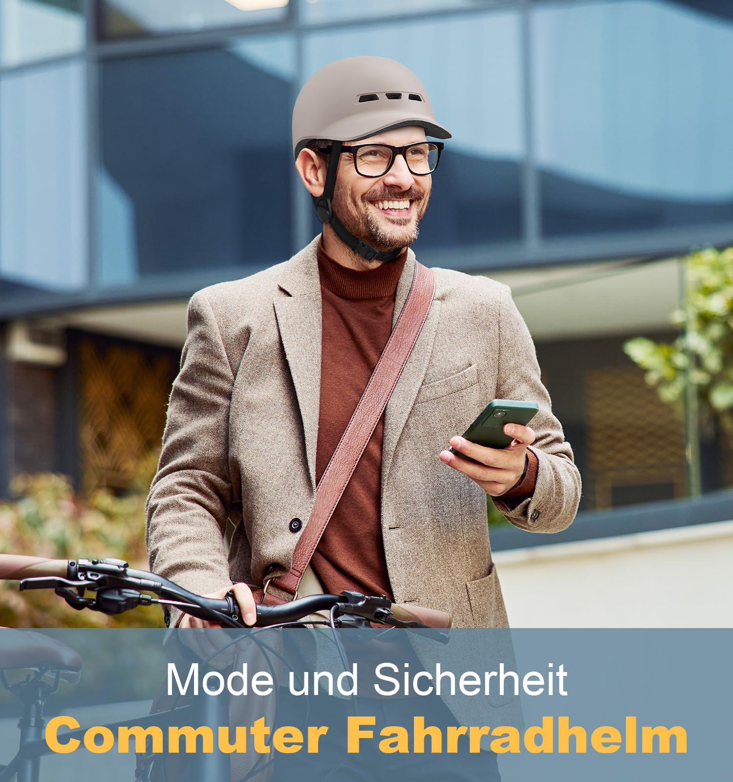 Shinmax Fahrradhelm Herren Damen Erwachsene Cityhelm Urban Radhelm mit Visier Stylischer Fahrradhelm für Frauen Pendeln City Roller Leichtgewicht Einstellbare Rennrad Helm 57-62 cm - Image 4