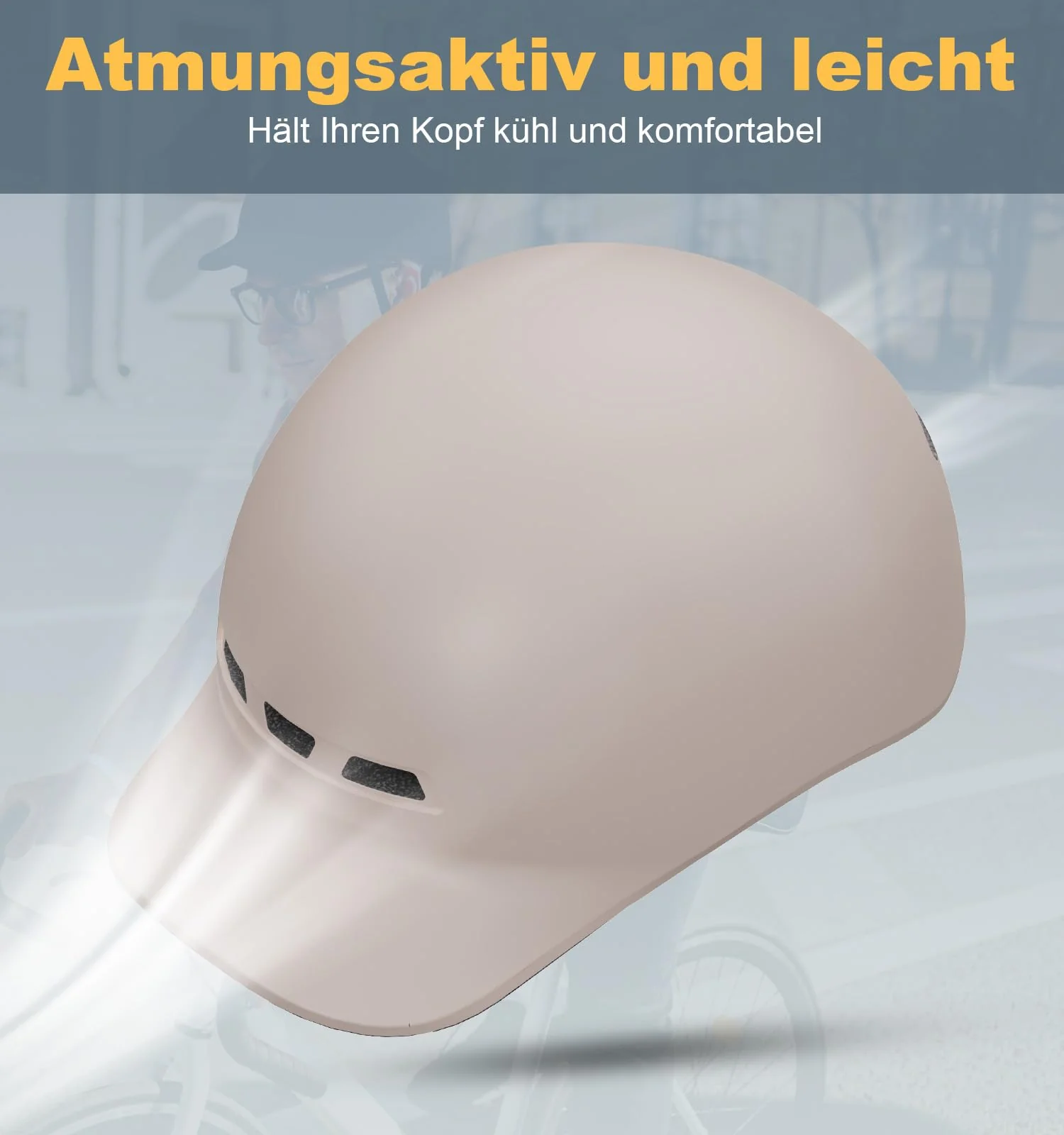 Shinmax Fahrradhelm Herren Damen Erwachsene Cityhelm Urban Radhelm mit Visier Stylischer Fahrradhelm für Frauen Pendeln City Roller Leichtgewicht Einstellbare Rennrad Helm 57-62 cm - Image 6