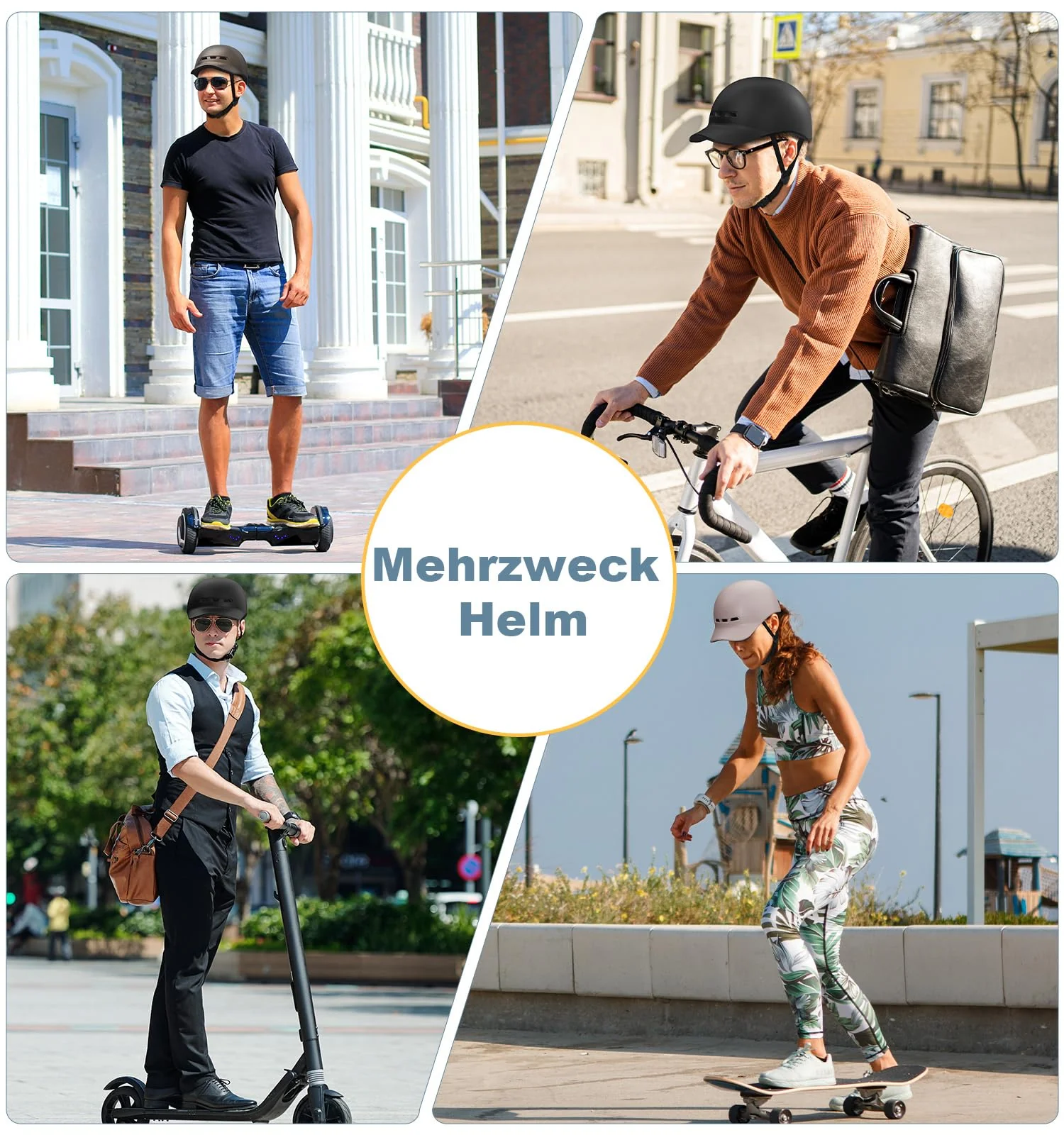 Shinmax Fahrradhelm Herren Damen Erwachsene Cityhelm Urban Radhelm mit Visier Stylischer Fahrradhelm für Frauen Pendeln City Roller Leichtgewicht Einstellbare Rennrad Helm 57-62 cm - Image 7