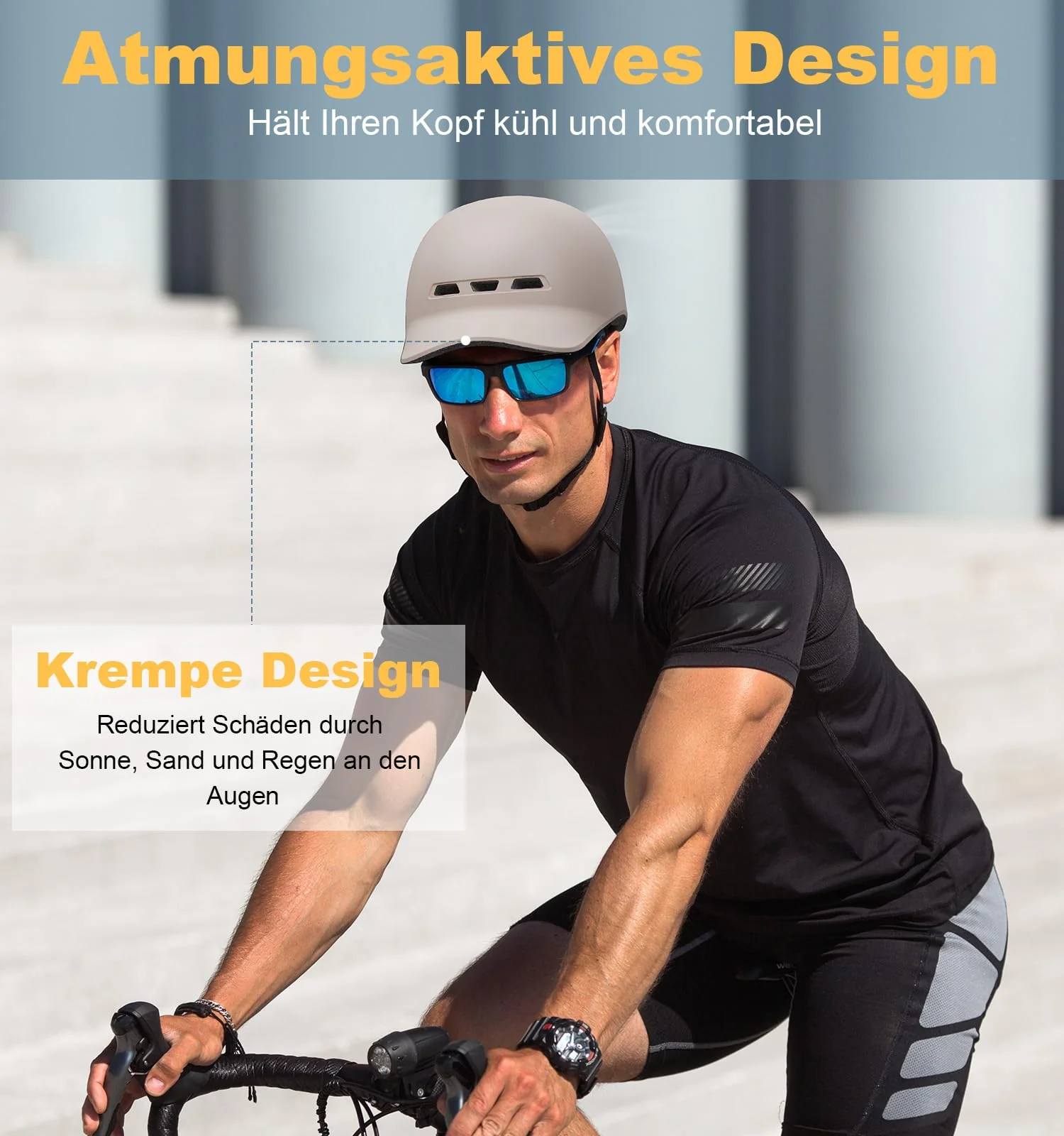 Shinmax Fahrradhelm Herren Damen Erwachsene Cityhelm Urban Radhelm mit Visier Stylischer Fahrradhelm für Frauen Pendeln City Roller Leichtgewicht Einstellbare Rennrad Helm 57-62 cm - Image 9