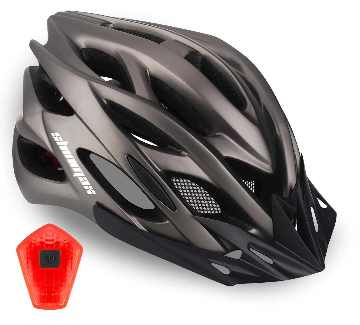 Shinmax Fahrradhelm Herren Fahrradhelm Damen Fahrradhelm mit Visier Abnehmbarer Fahrradhelm mit Licht MTB Fahrrad Helm Erwachsenen Unisex Mountainbike Helm Radhelm Rennradhelm 57-62cm - Image 6