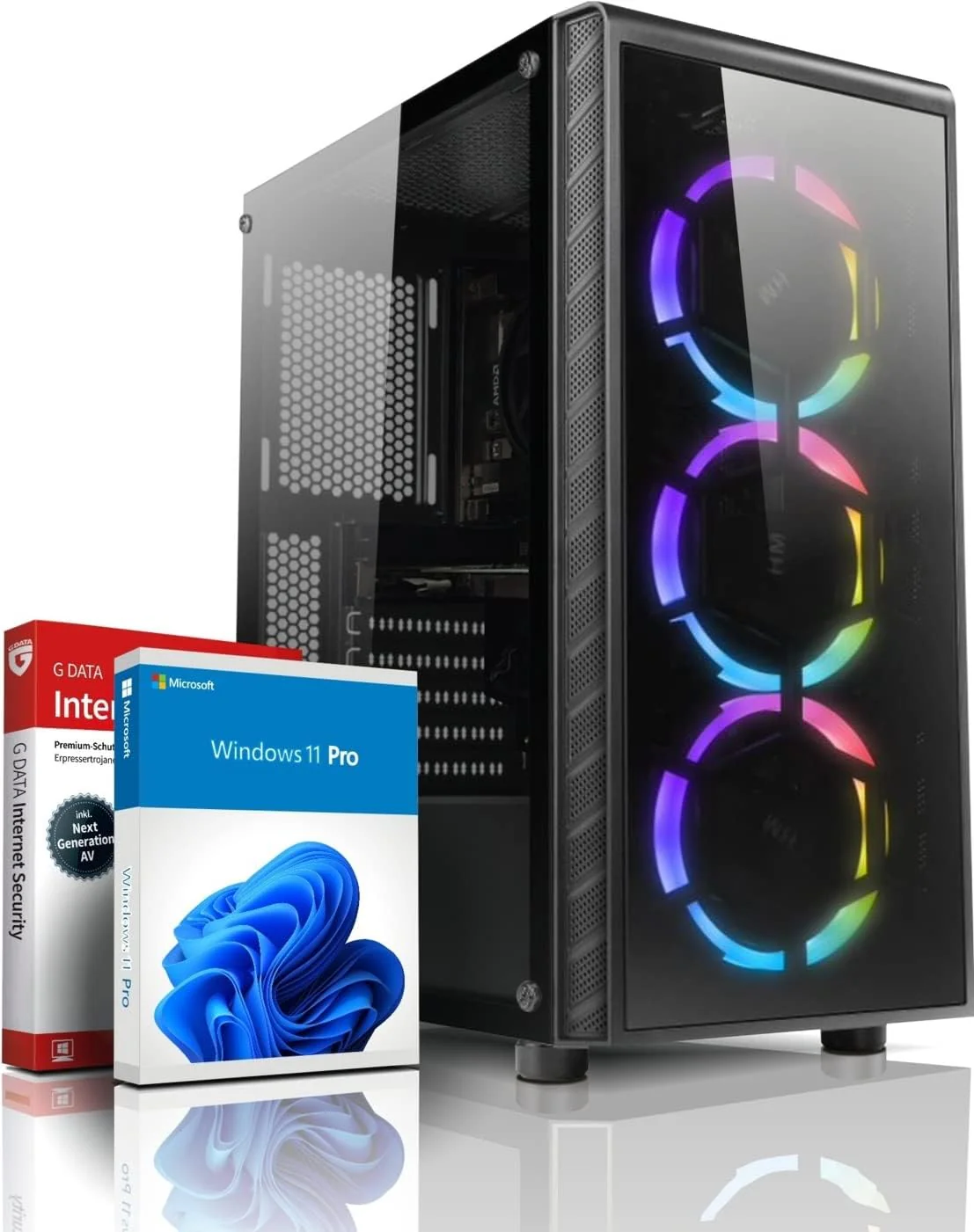 shinobee Gaming PC AMD Ryzen 7 5750G 16 Threads 4.60GHz • 32 GB 3200 MHz DDR4 • 1000GB SSD • AMD Radeon Graphics • Windows 11 • WLAN • Gamer PC Computer Gaming - 7814 - Image 5